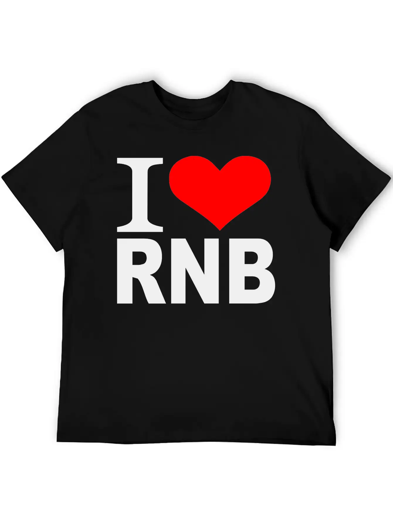 I Love - Heart RnB - R & B Timeless Short Sleeve Tee – Comfy And Minimalist Design