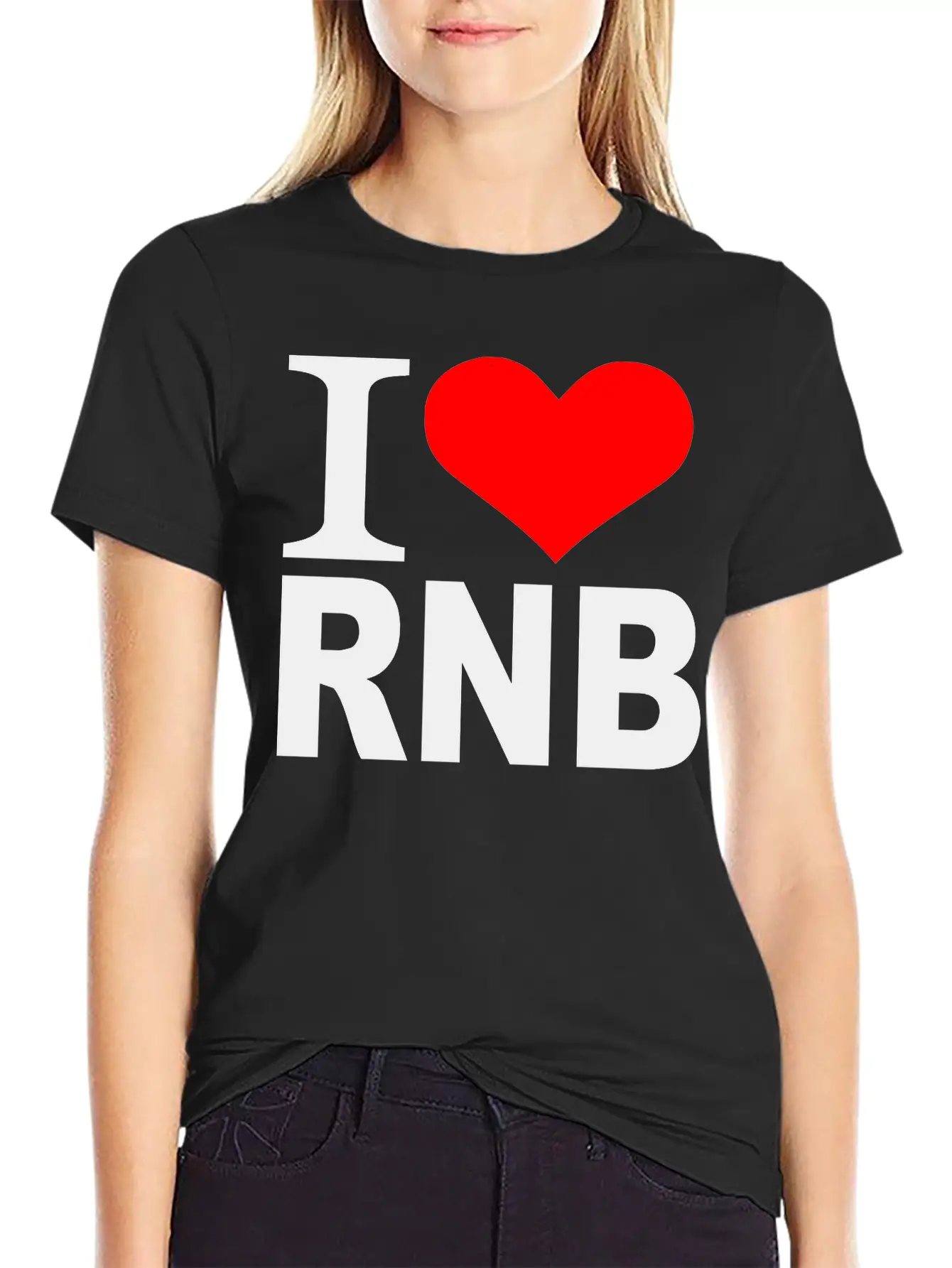 I Love - Heart RnB - R & B Timeless Short Sleeve Tee – Comfy And Minimalist Design