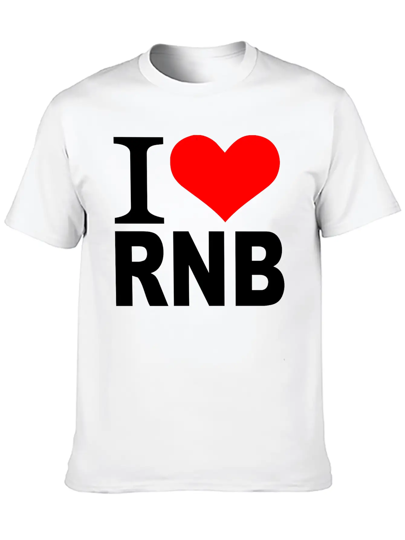 I Love - Heart RnB - R & B Timeless Short Sleeve Tee – Comfy And Minimalist Design