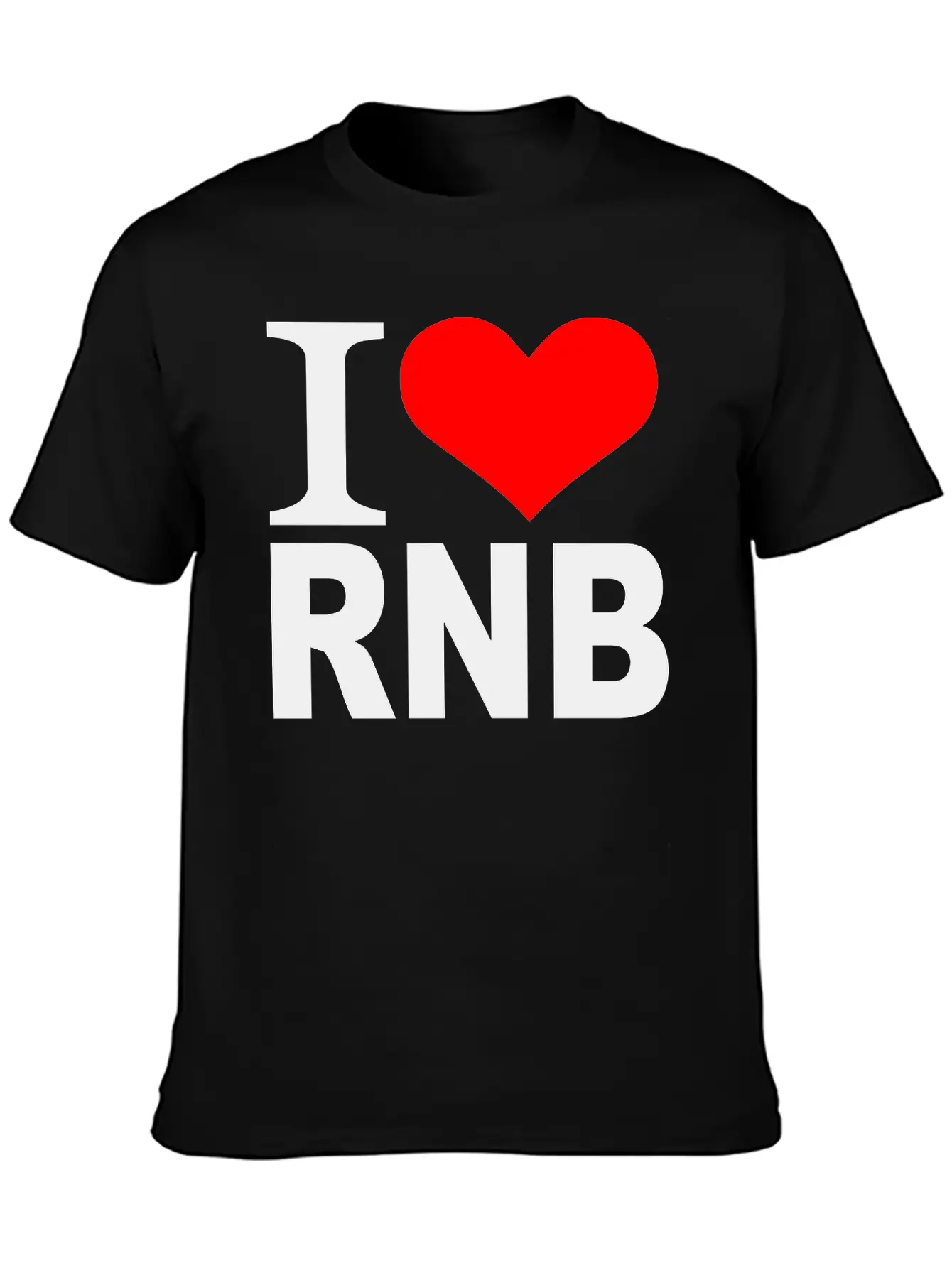 I Love - Heart RnB - R & B Timeless Short Sleeve Tee – Comfy And Minimalist Design
