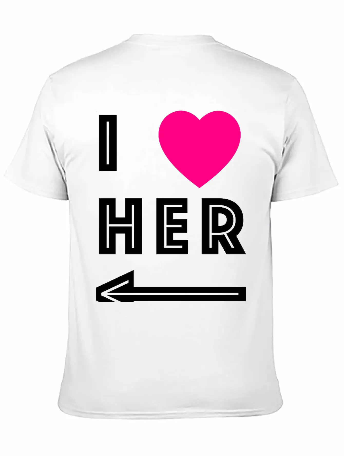I Love Her Unisex Short Sleeve Soft Cotton T-Shirt – Casual Everyday Wear