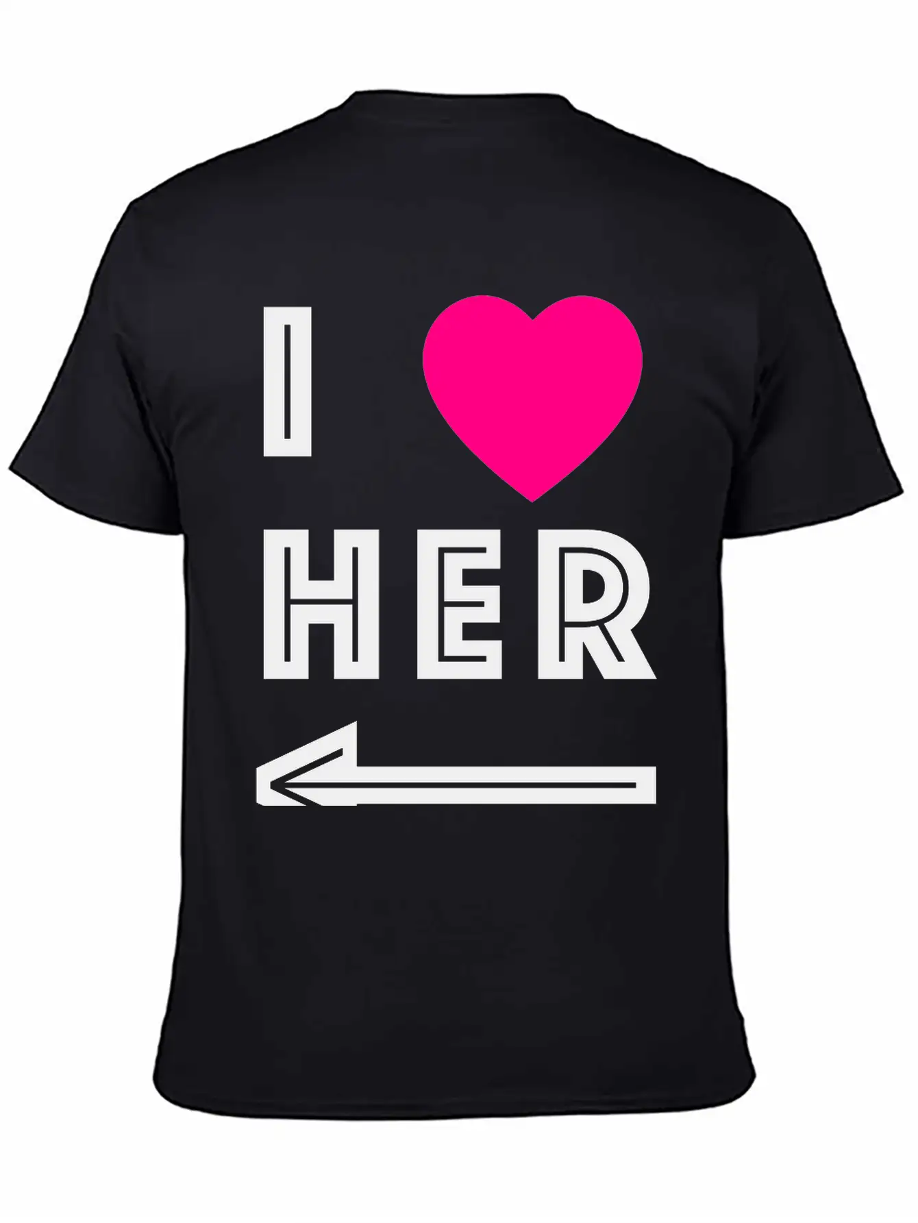 I Love Her Unisex Short Sleeve Soft Cotton T-Shirt – Casual Everyday Wear