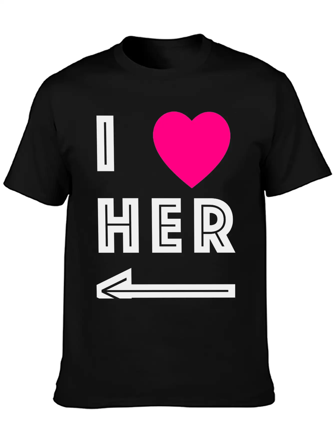 I Love Her Unisex Short Sleeve Soft Cotton T-Shirt – Casual Everyday Wear