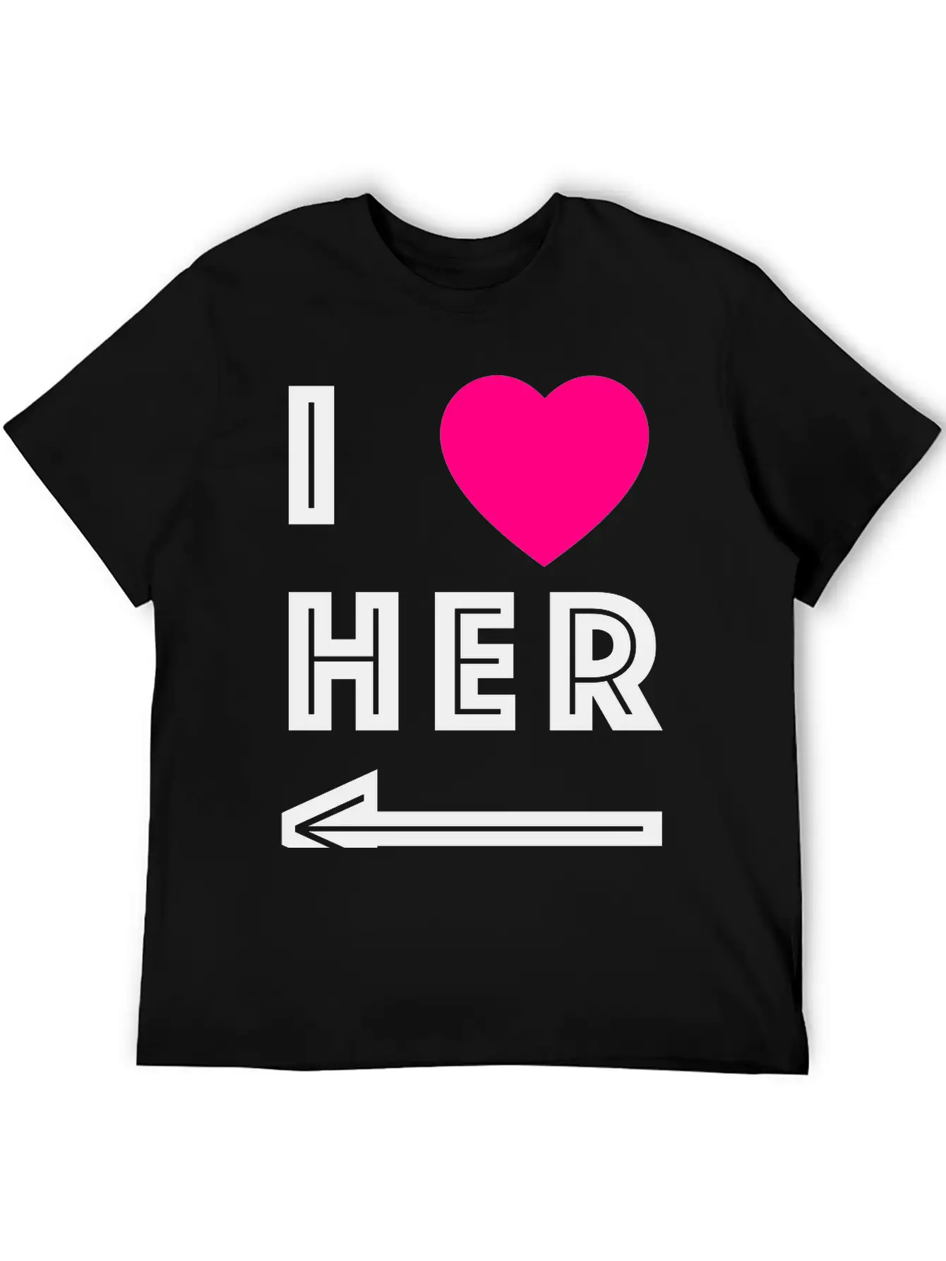 I Love Her Unisex Short Sleeve Soft Cotton T-Shirt – Casual Everyday Wear