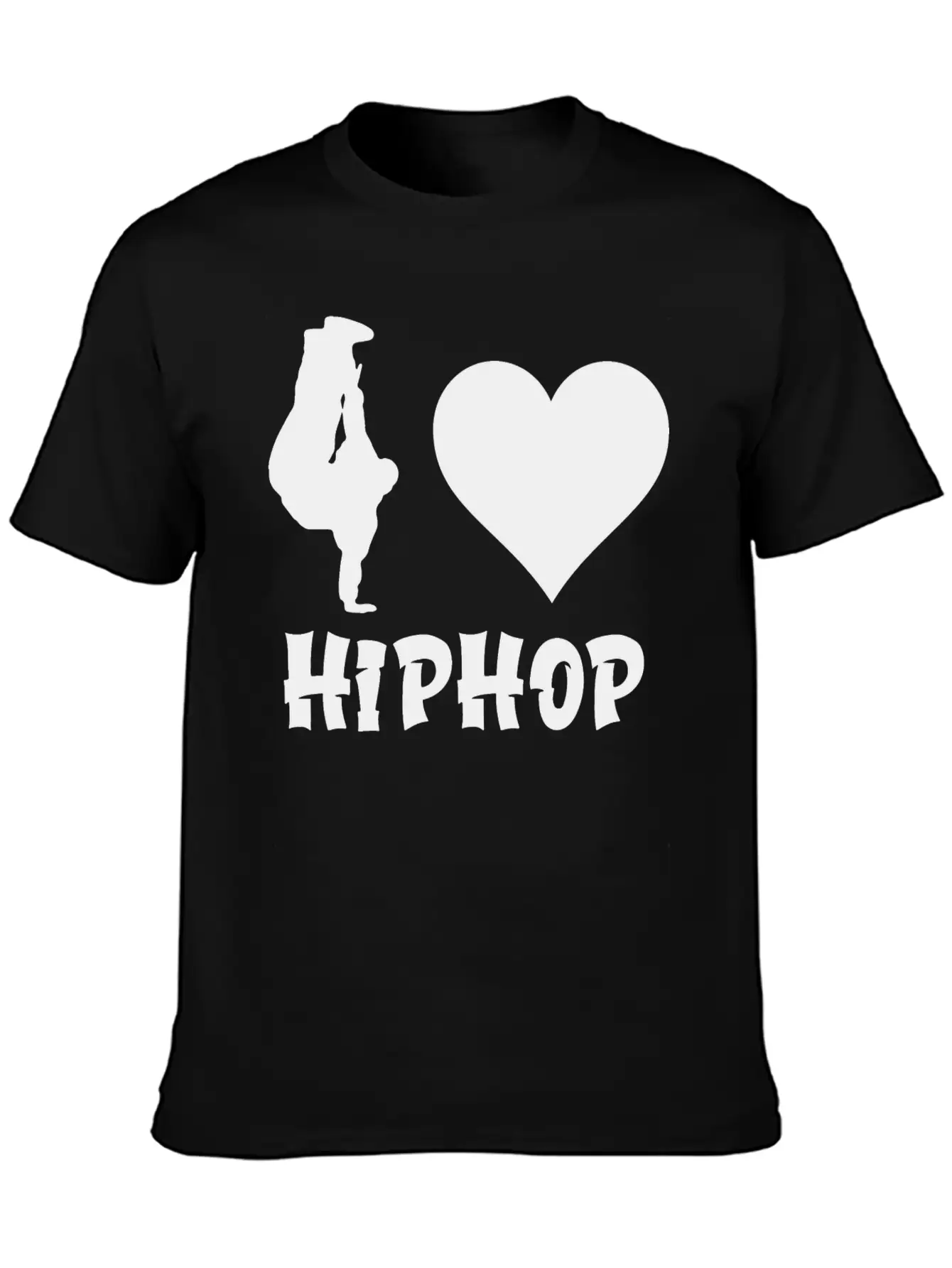 I Love Hip Hop Hiphop Unisex Short Sleeve Soft Cotton T-Shirt – Casual Everyday Wear