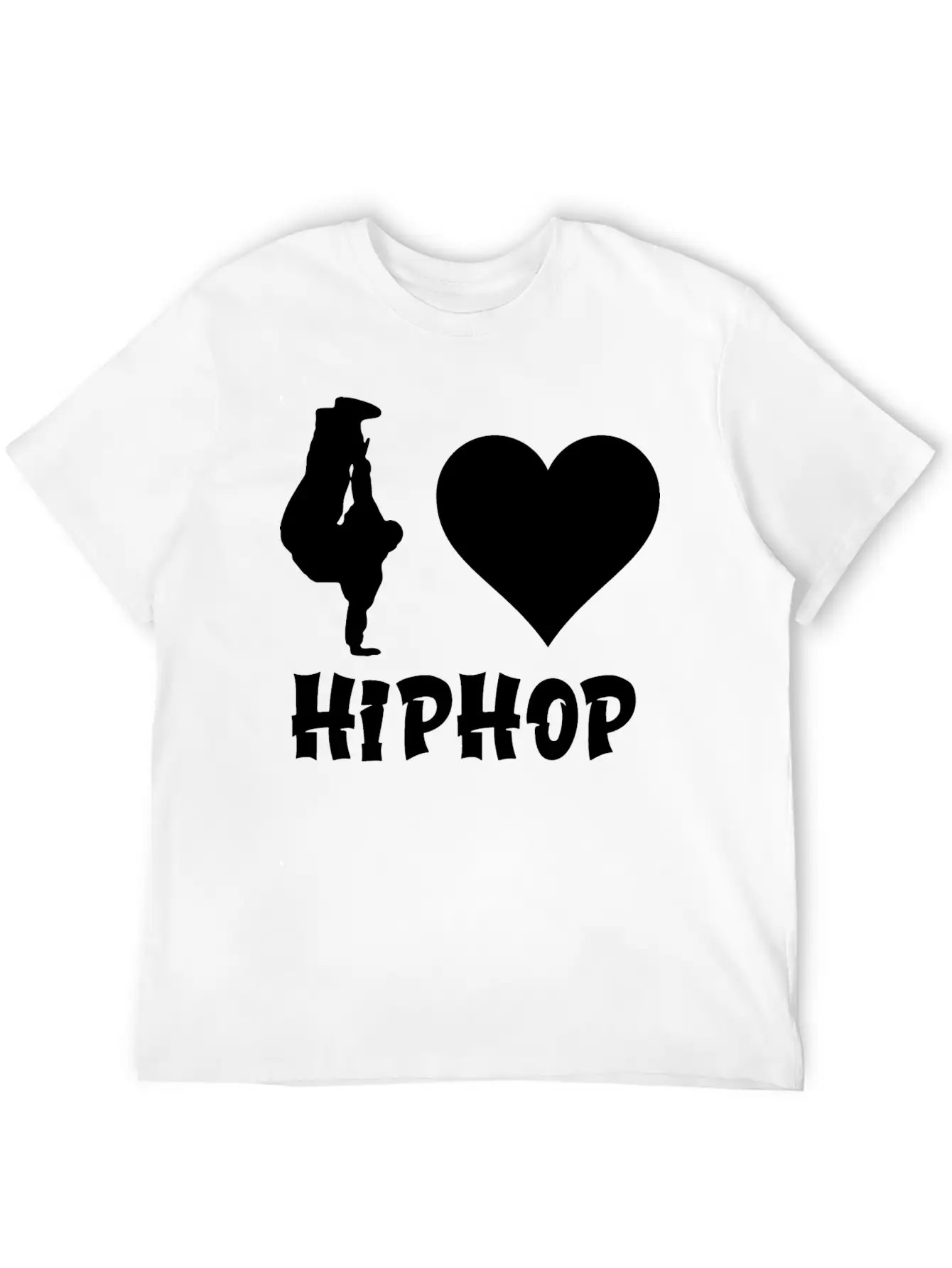 I Love Hip Hop Hiphop Unisex Short Sleeve Soft Cotton T-Shirt – Casual Everyday Wear