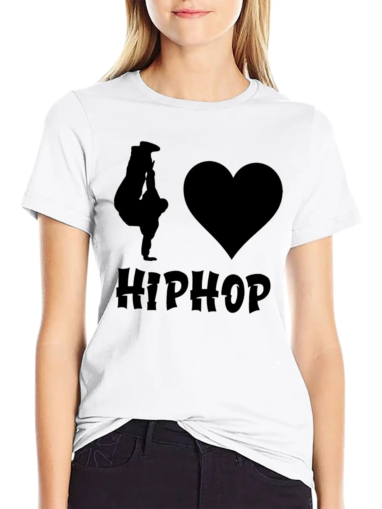 I Love Hip Hop Hiphop Unisex Short Sleeve Soft Cotton T-Shirt – Casual Everyday Wear