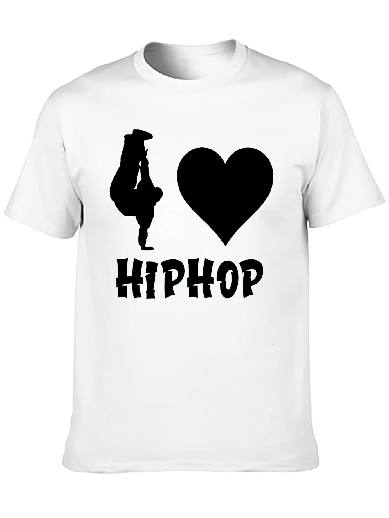 I Love Hip Hop Hiphop Unisex Short Sleeve Soft Cotton T-Shirt – Casual Everyday Wear