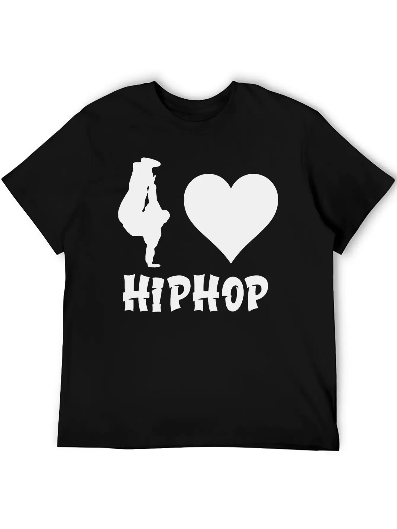 I Love Hip Hop Hiphop Unisex Short Sleeve Soft Cotton T-Shirt – Casual Everyday Wear