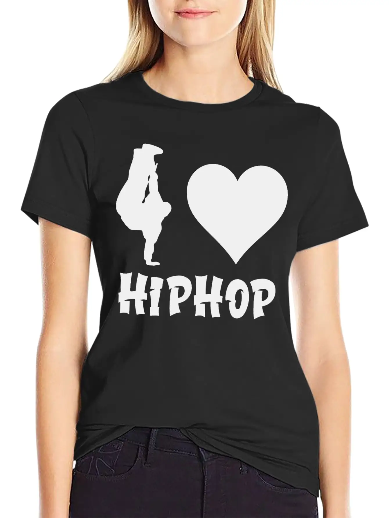 I Love Hip Hop Hiphop Unisex Short Sleeve Soft Cotton T-Shirt – Casual Everyday Wear