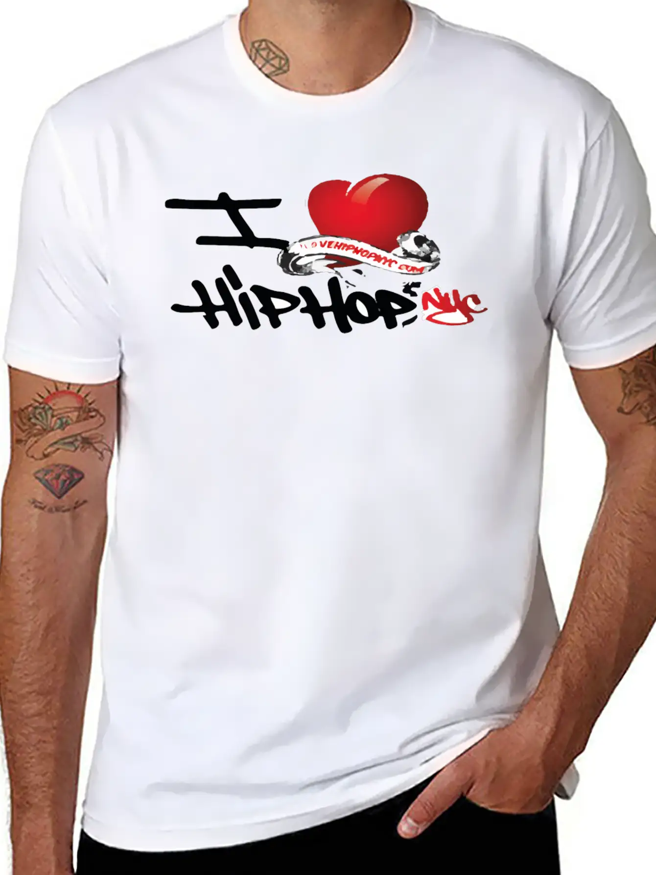 I Love Hip Hop Unisex Short Sleeve Soft Cotton T-Shirt – Casual Everyday Wear
