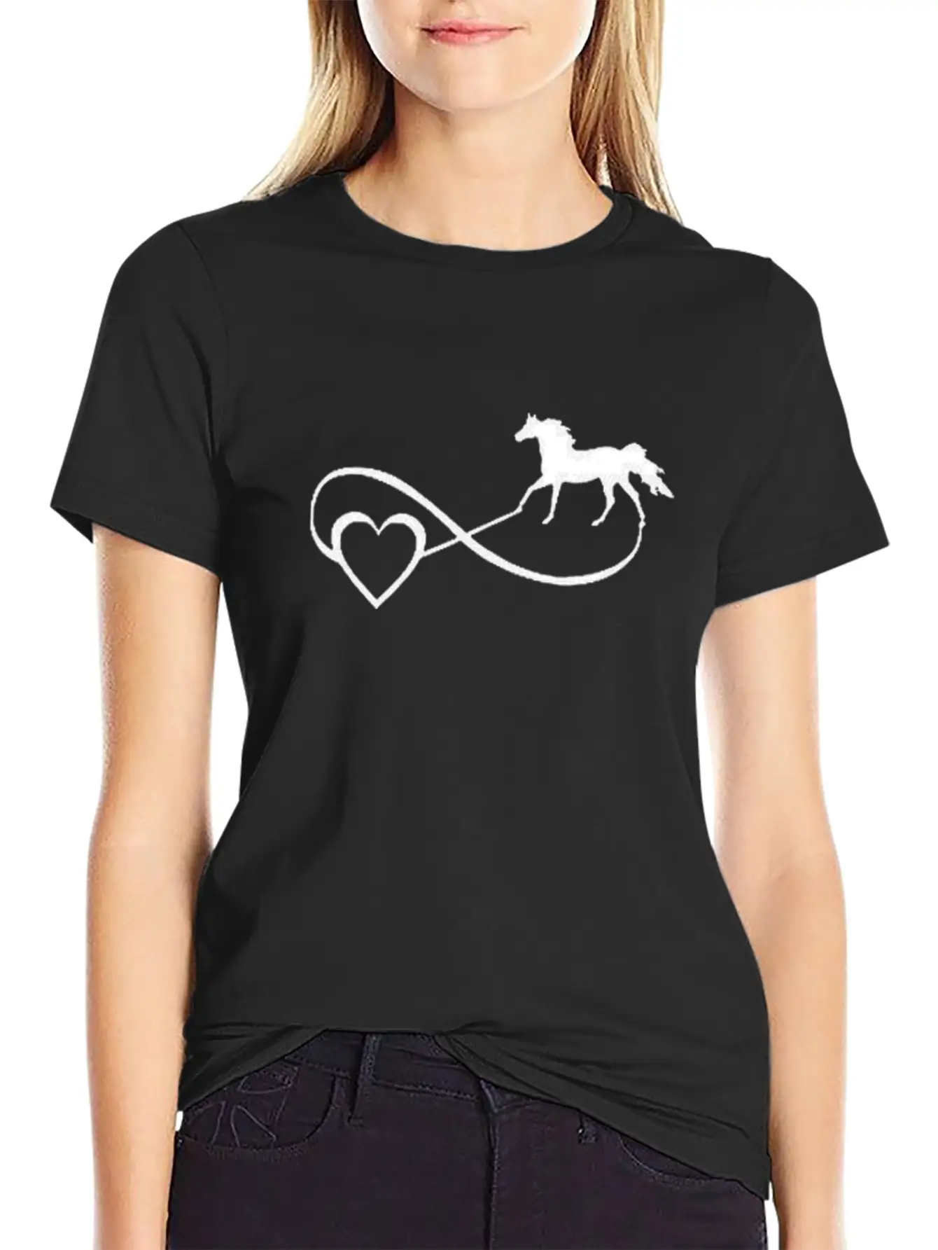 I Love Horses Unisex Short Sleeve Soft Cotton T-Shirt – Casual Everyday Wear