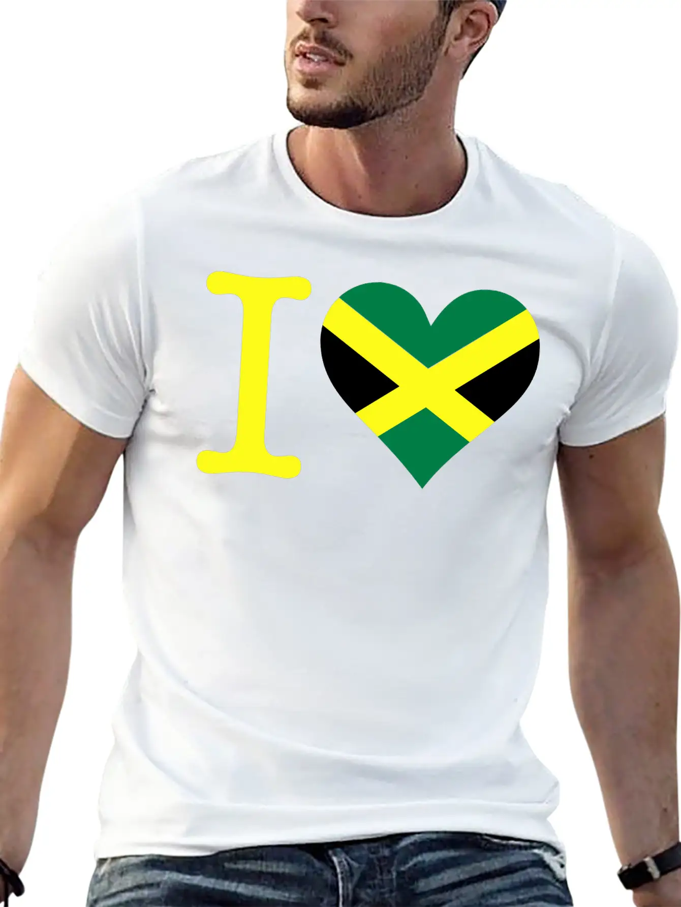I Love Jamaica Stylish Everyday T-Shirt – Unisex Basic Cotton Tee
