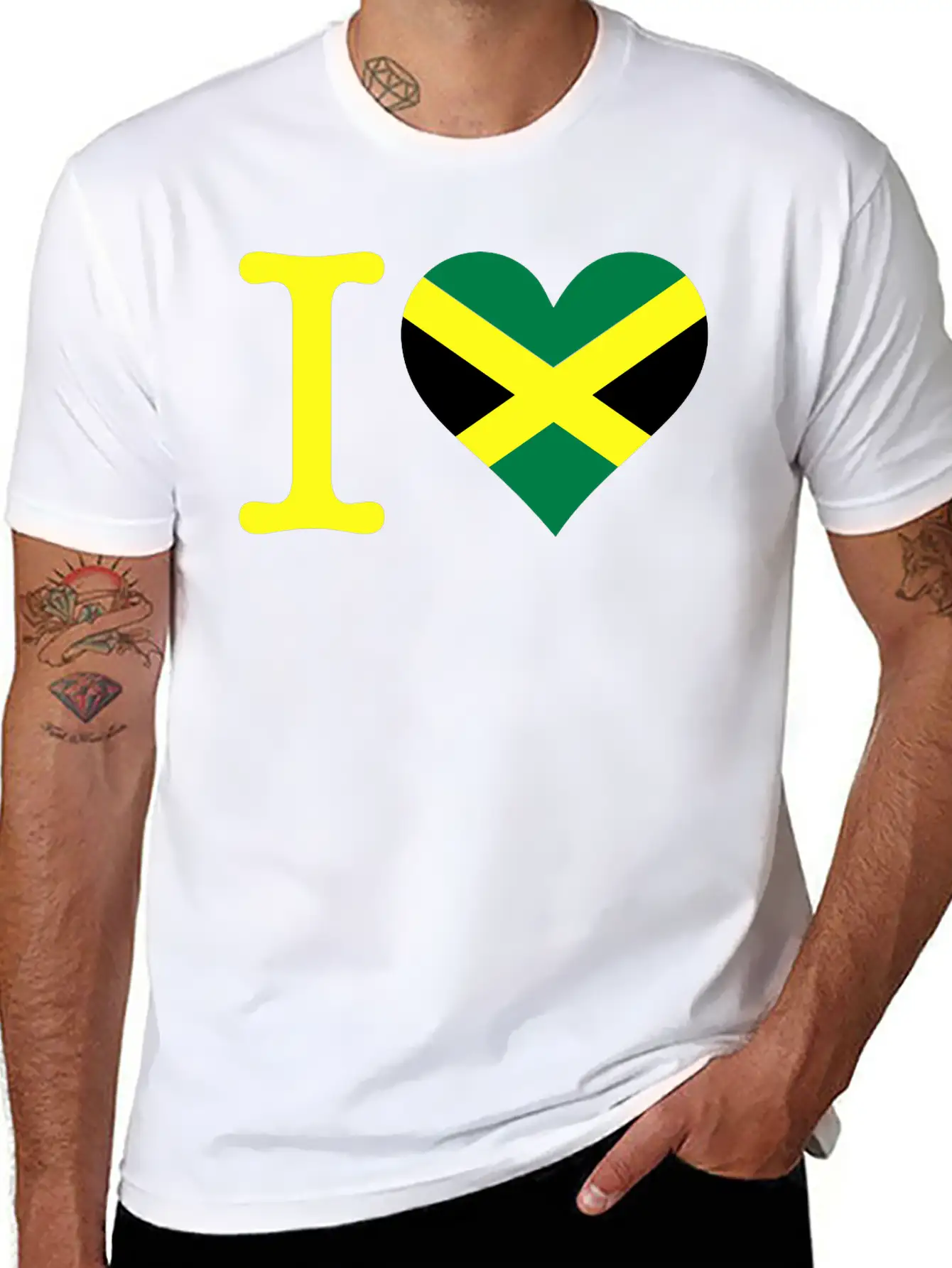 I Love Jamaica Stylish Everyday T-Shirt – Unisex Basic Cotton Tee