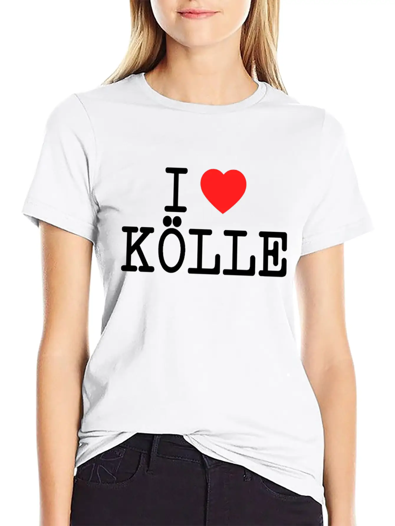 I Love Kölle Cologne Lover Heart Köln Fan Gift Unisex Short Sleeve Soft Cotton T-Shirt – Casual Everyday Wear