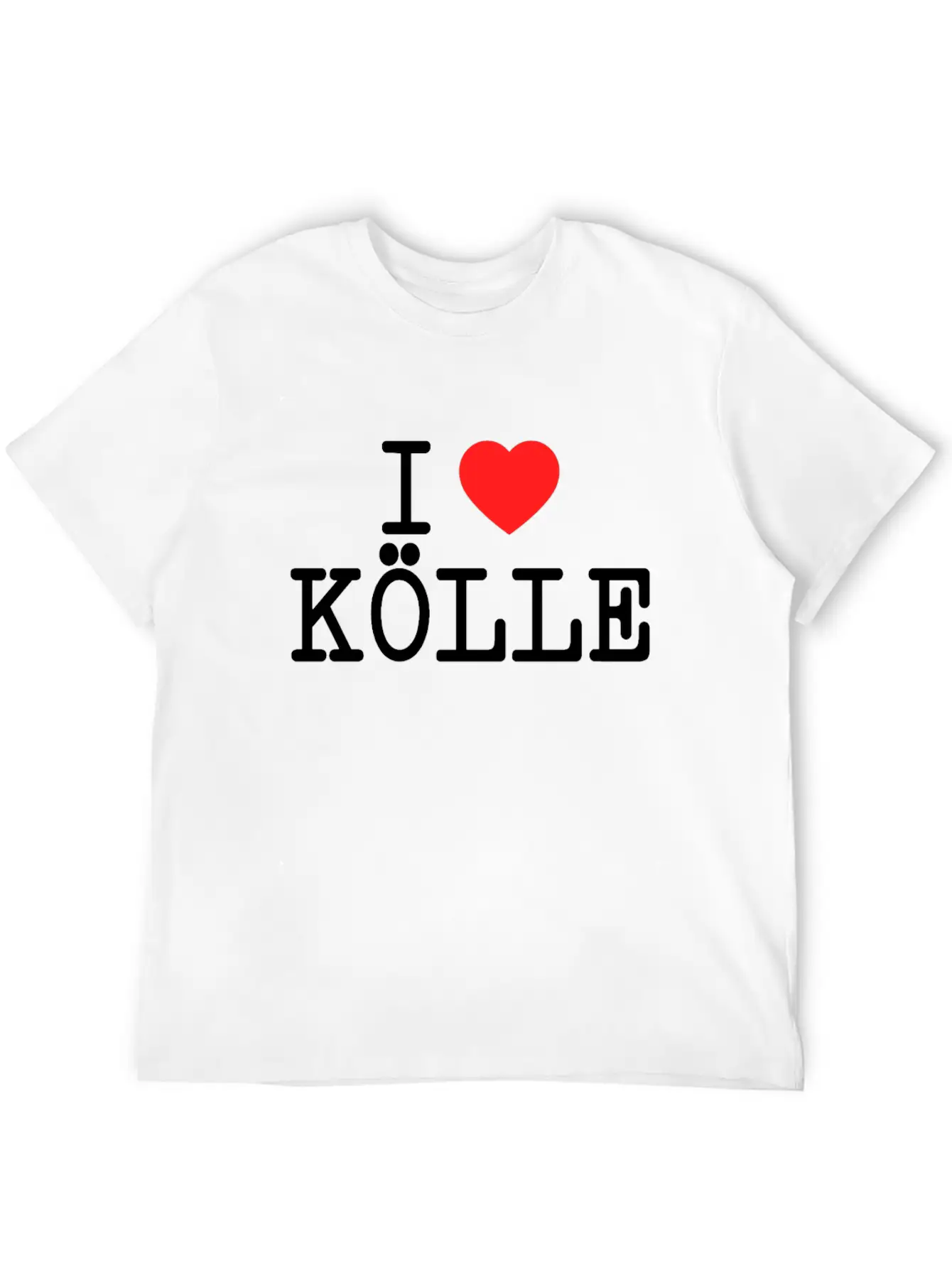 I Love Kölle Cologne Lover Heart Köln Fan Gift Unisex Short Sleeve Soft Cotton T-Shirt – Casual Everyday Wear