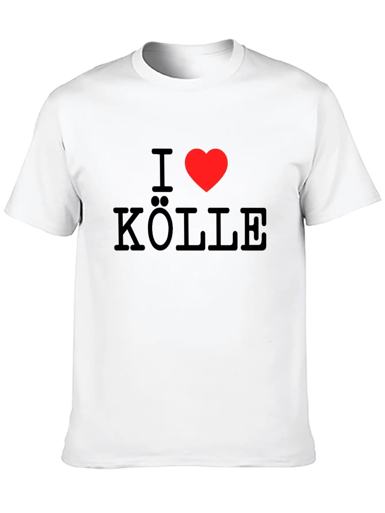 I Love Kölle Cologne Lover Heart Köln Fan Gift Unisex Short Sleeve Soft Cotton T-Shirt – Casual Everyday Wear