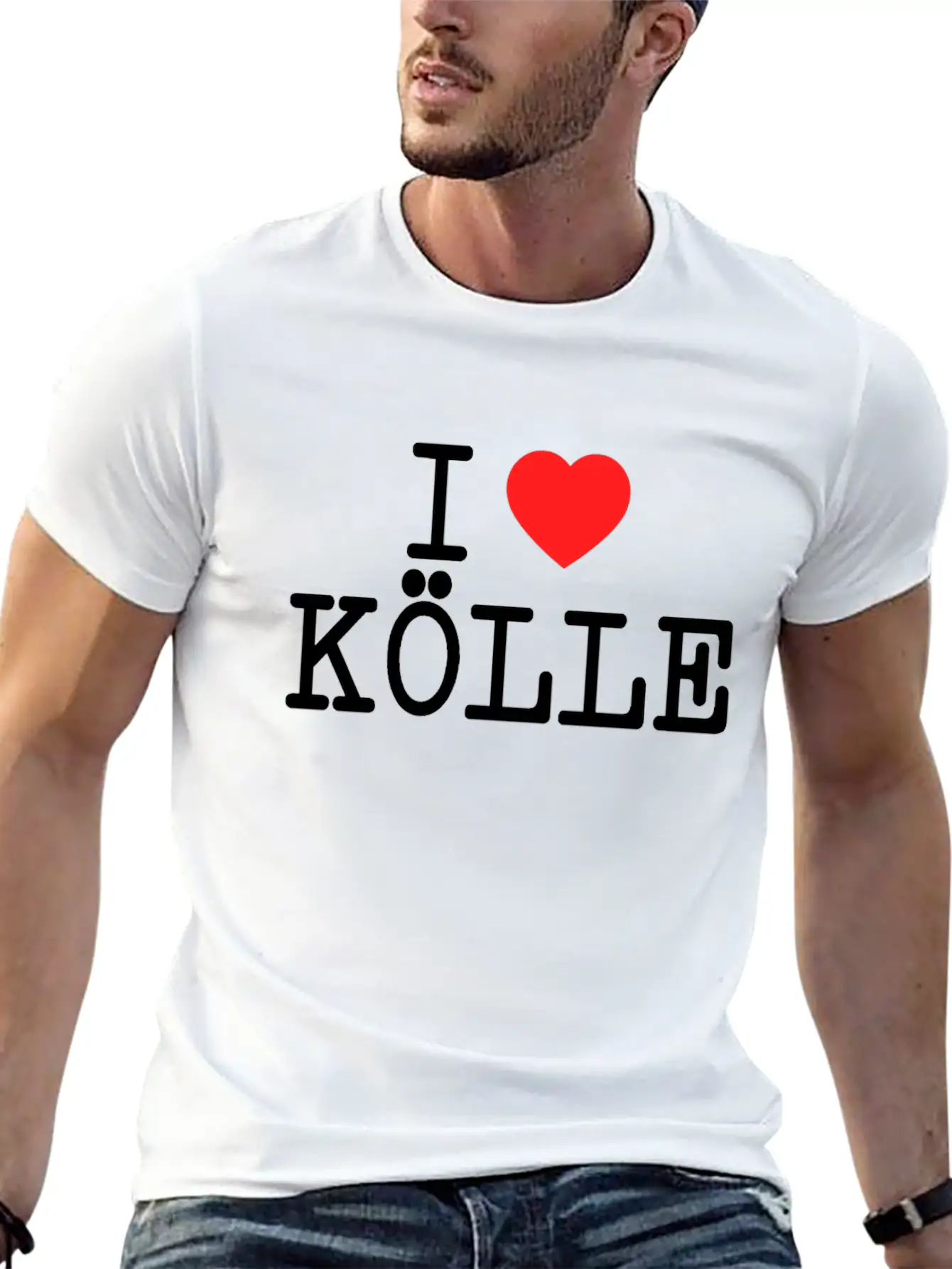 I Love Kölle Cologne Lover Heart Köln Fan Gift Unisex Short Sleeve Soft Cotton T-Shirt – Casual Everyday Wear