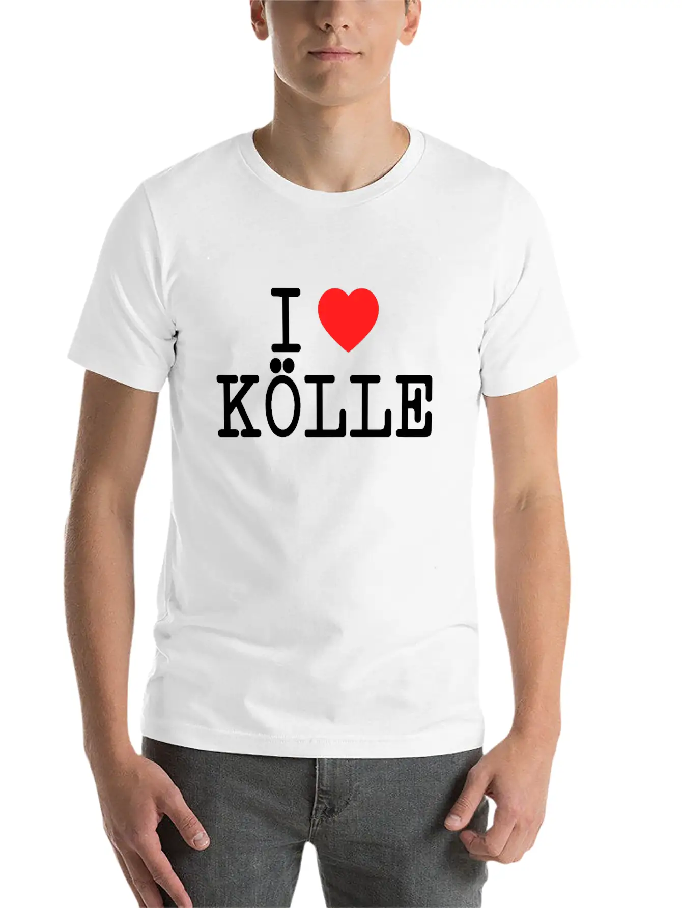 I Love Kölle Cologne Lover Heart Köln Fan Gift Unisex Short Sleeve Soft Cotton T-Shirt – Casual Everyday Wear