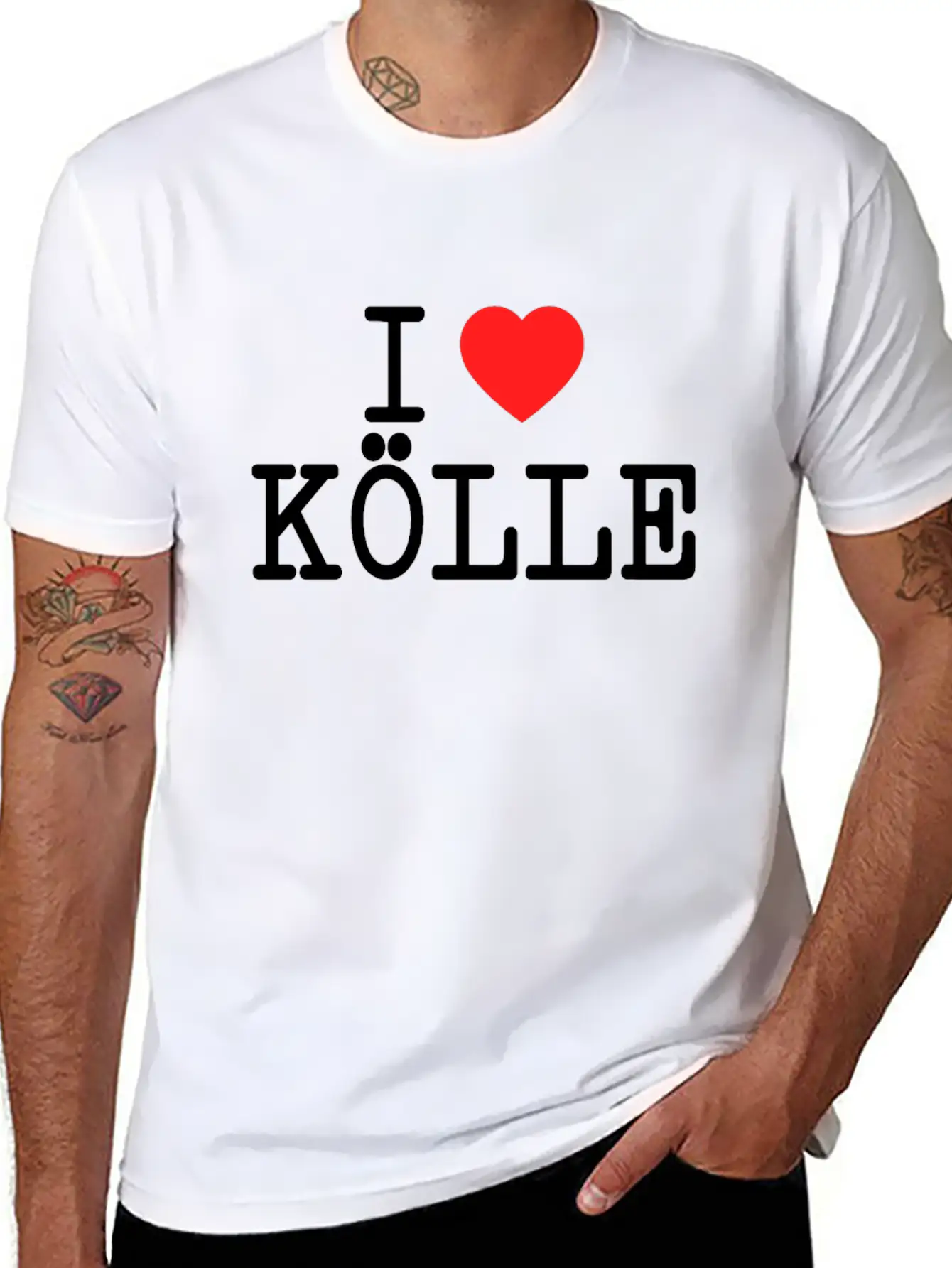 I Love Kölle Cologne Lover Heart Köln Fan Gift Unisex Short Sleeve Soft Cotton T-Shirt – Casual Everyday Wear