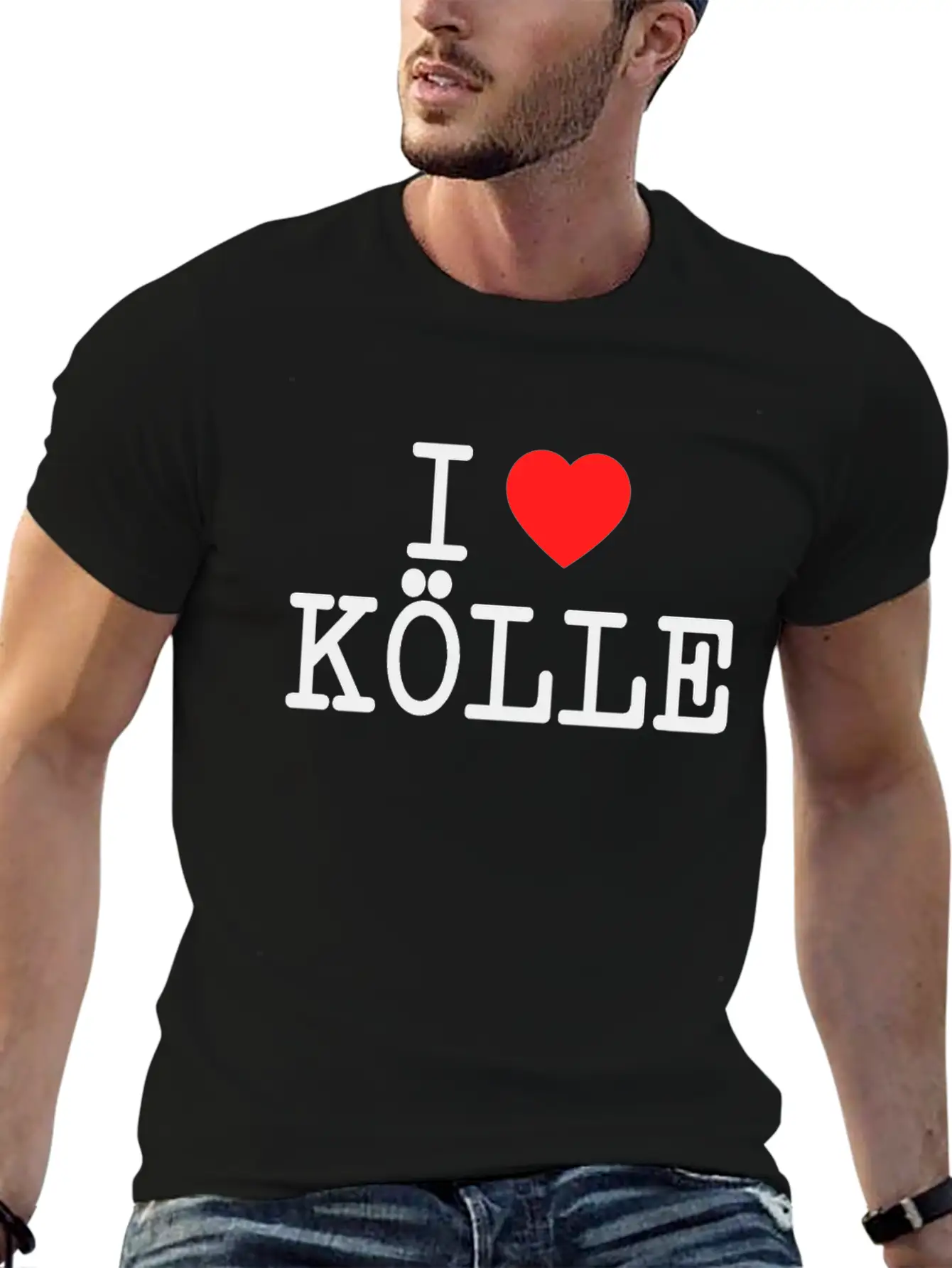 I Love Kölle Cologne Lover Heart Köln Fan Gift Unisex Short Sleeve Soft Cotton T-Shirt – Casual Everyday Wear