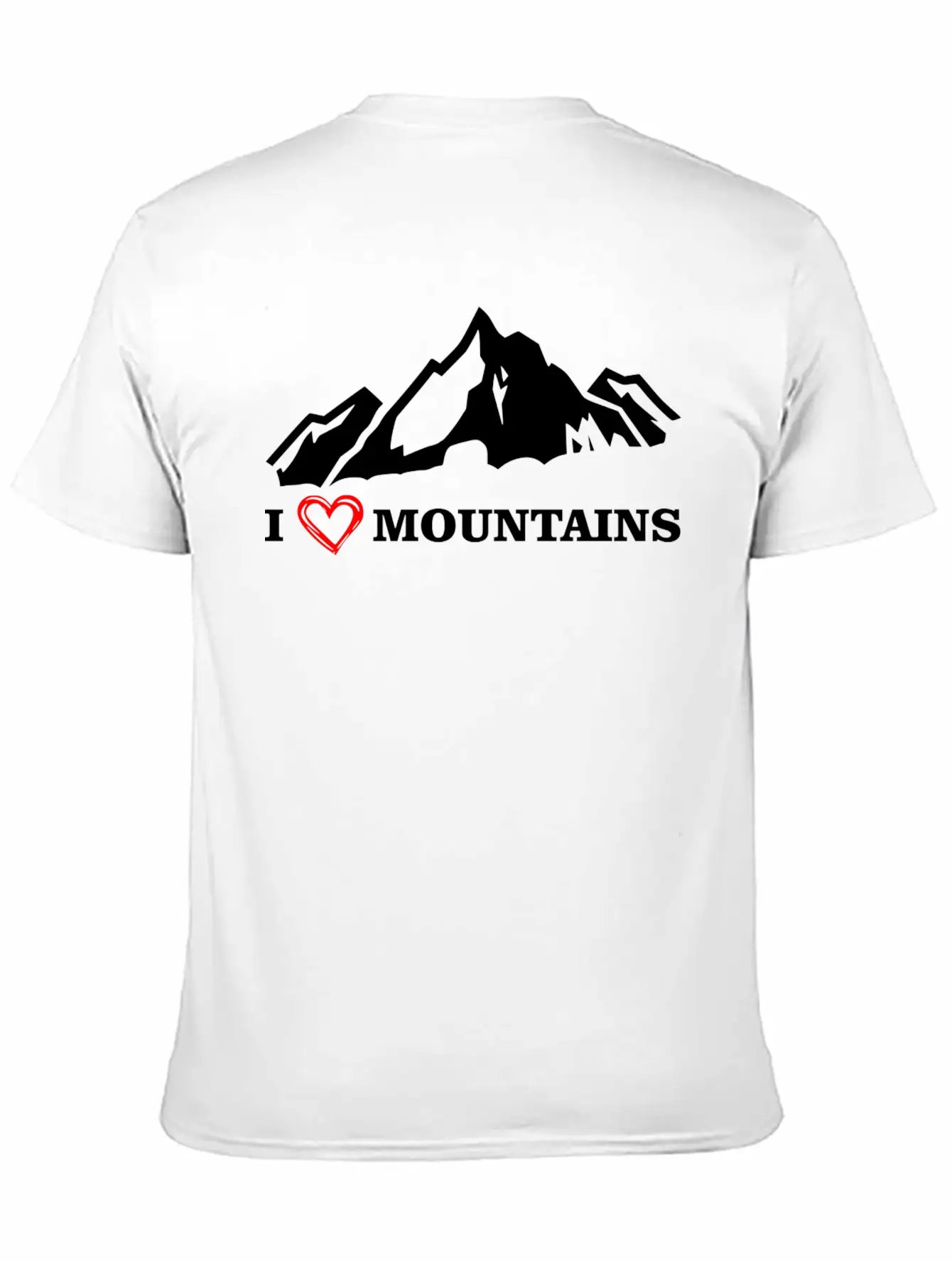I Love Mountains Black Unisex Casual T-Shirt – Clean Design For Daily Comfort