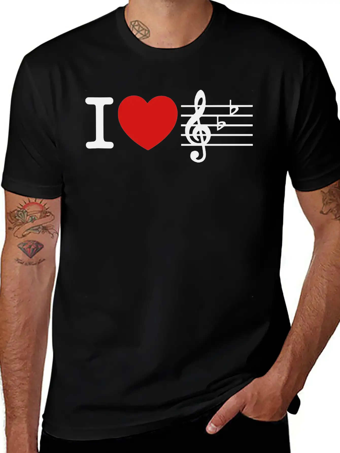 I Love Music Comfortable Minimalist Graphic Tee – Summer Style Essential