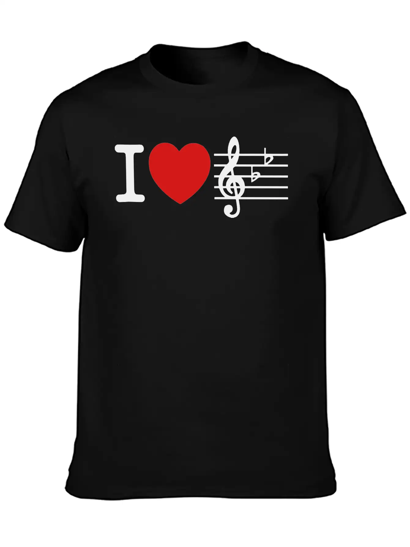 I Love Music Comfortable Minimalist Graphic Tee – Summer Style Essential