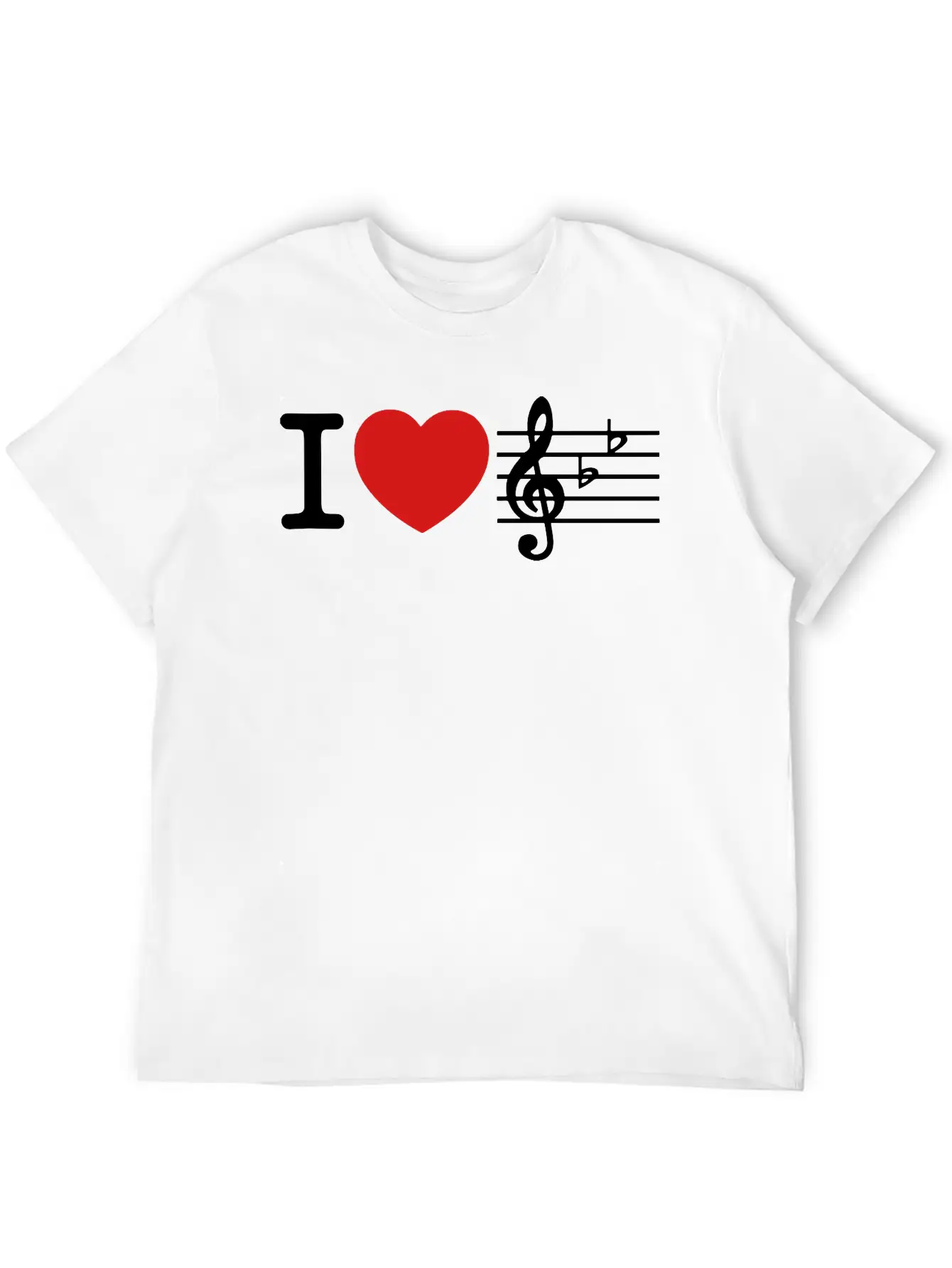 I Love Music Comfortable Minimalist Graphic Tee – Summer Style Essential