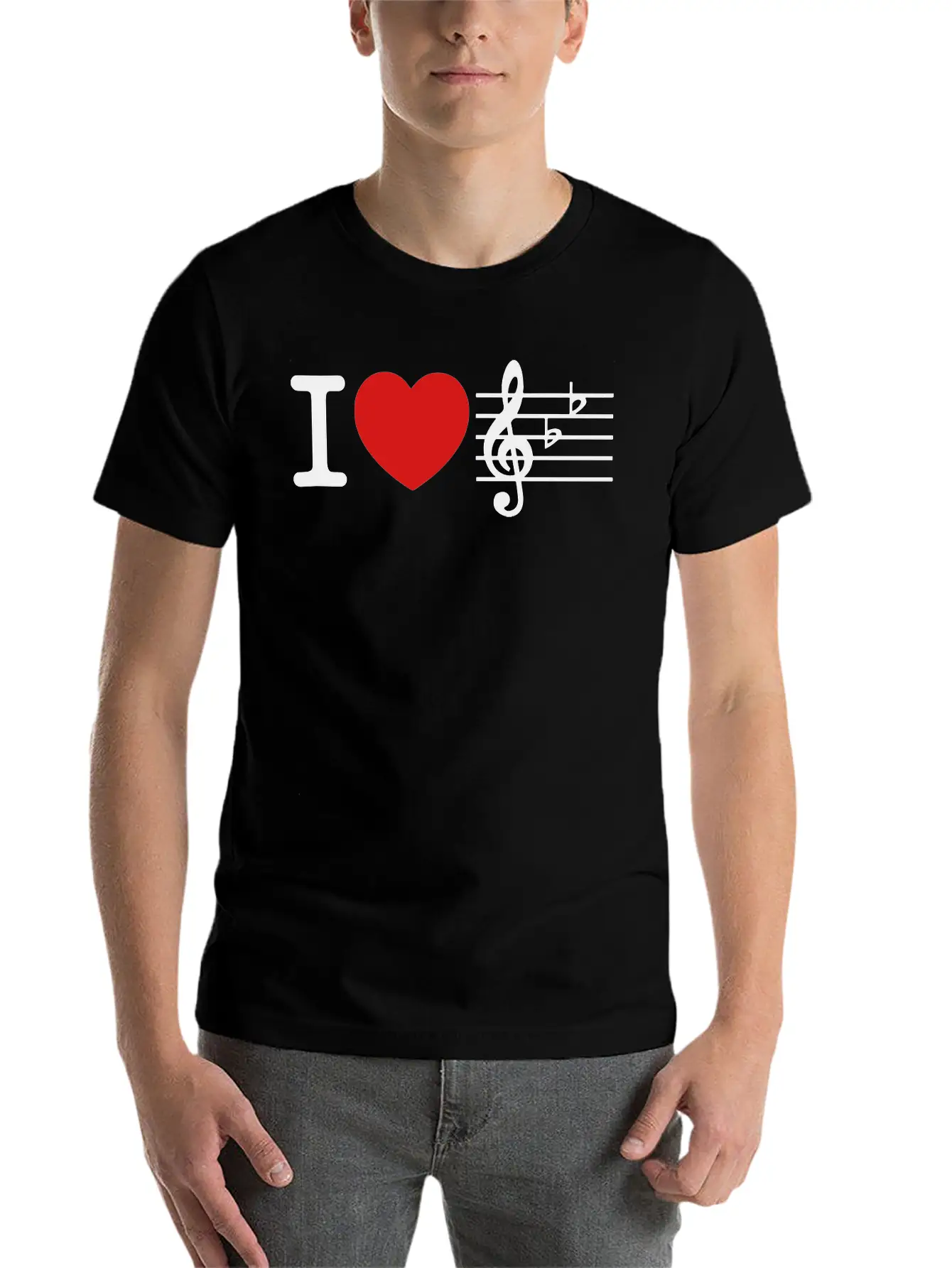 I Love Music Comfortable Minimalist Graphic Tee – Summer Style Essential