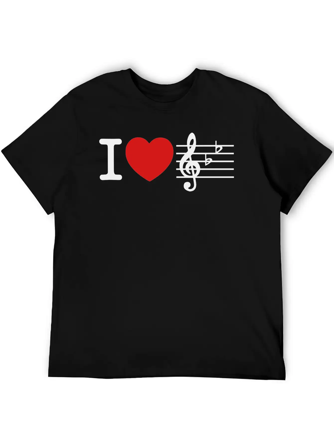 I Love Music Comfortable Minimalist Graphic Tee – Summer Style Essential