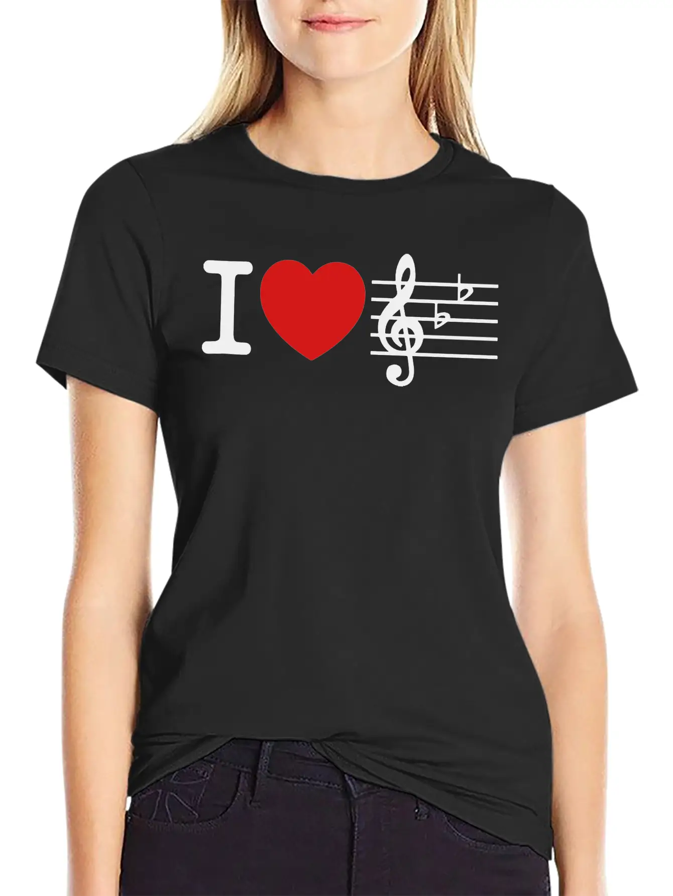 I Love Music Comfortable Minimalist Graphic Tee – Summer Style Essential