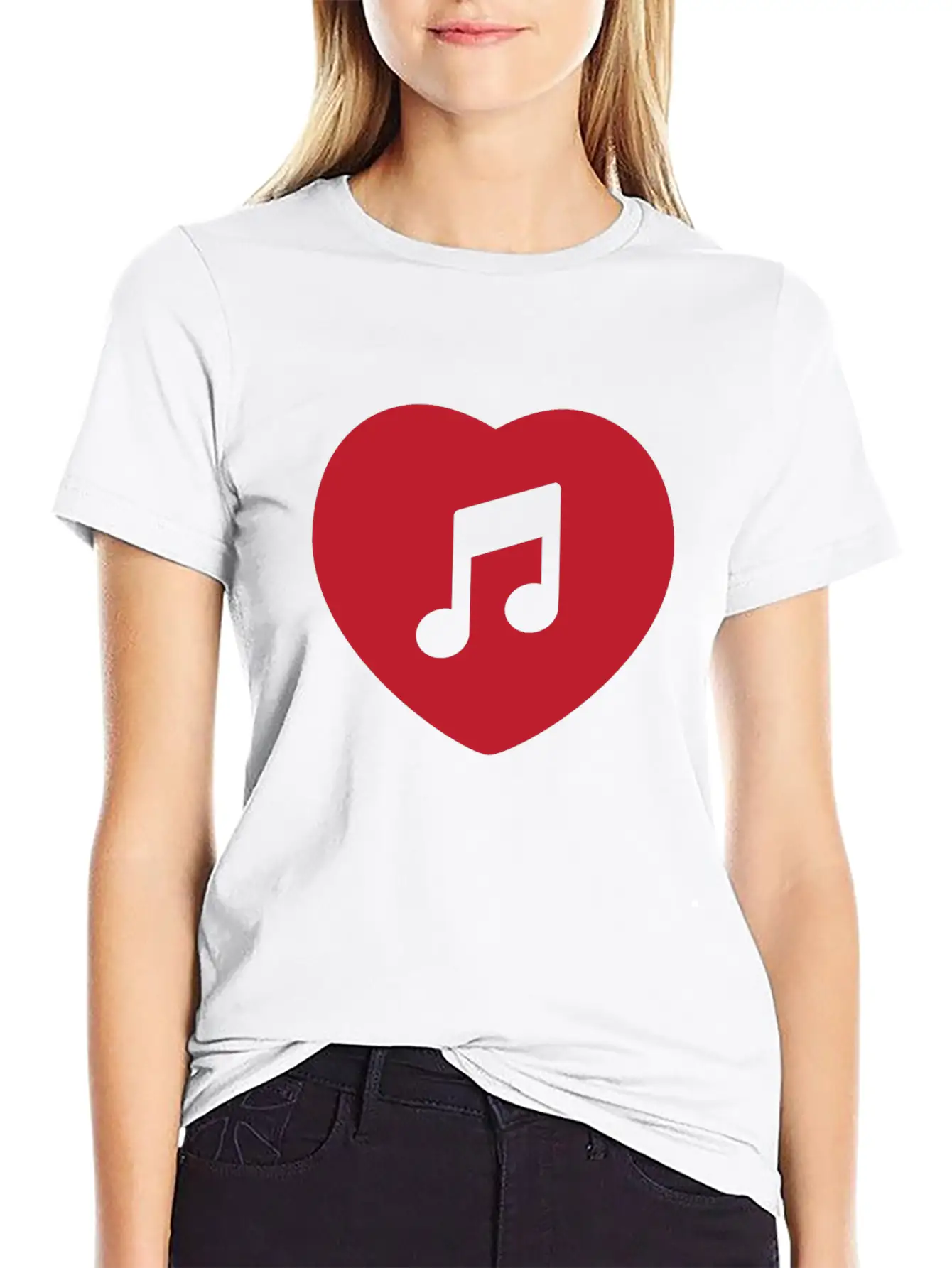I Love Music Stylish Everyday T-Shirt – Unisex Basic Cotton Tee