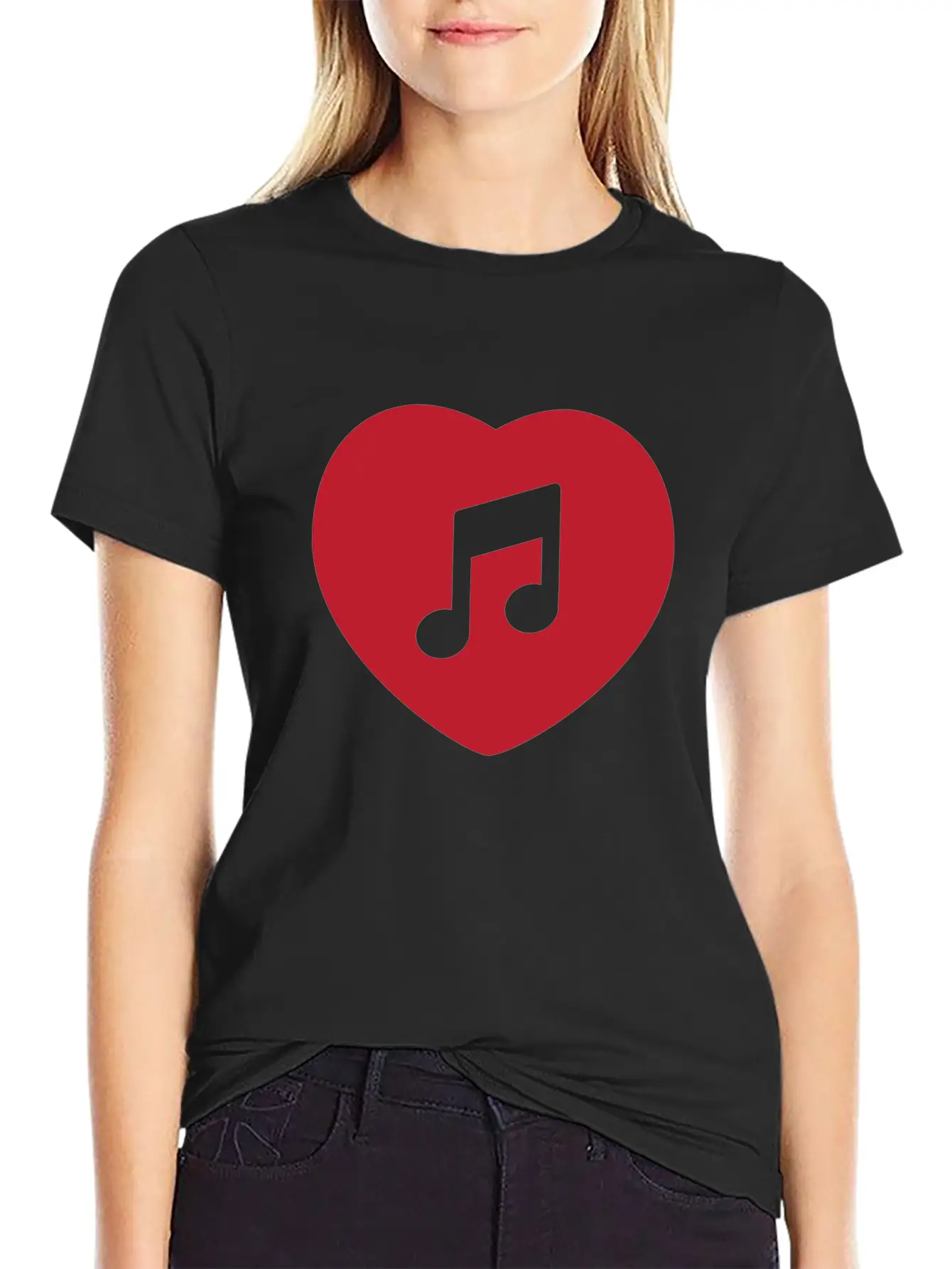 I Love Music Stylish Everyday T-Shirt – Unisex Basic Cotton Tee