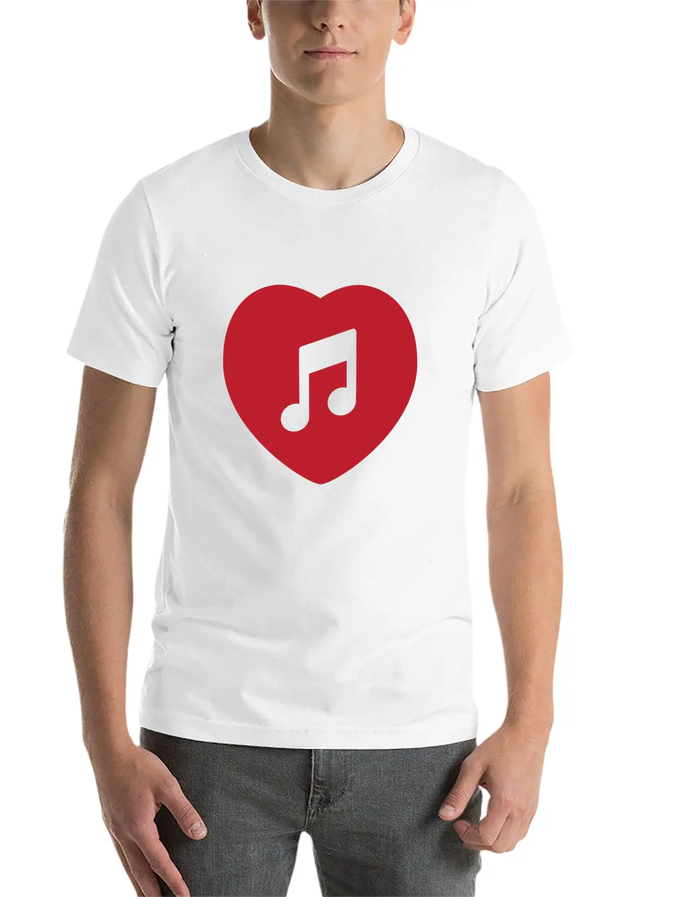 I Love Music Stylish Everyday T-Shirt – Unisex Basic Cotton Tee