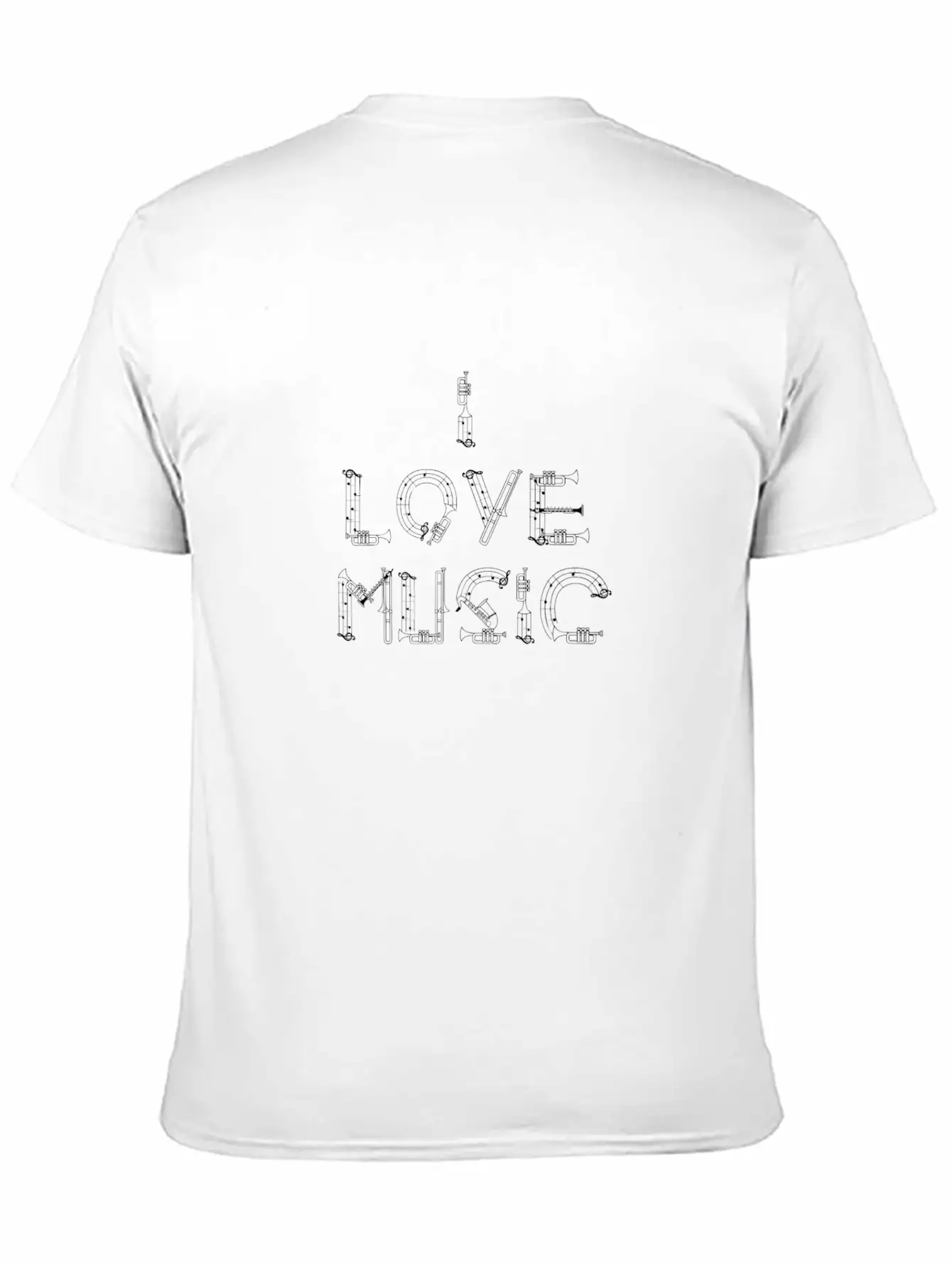 I Love Music Unisex Short Sleeve Soft Cotton T-Shirt – Casual Everyday Wear