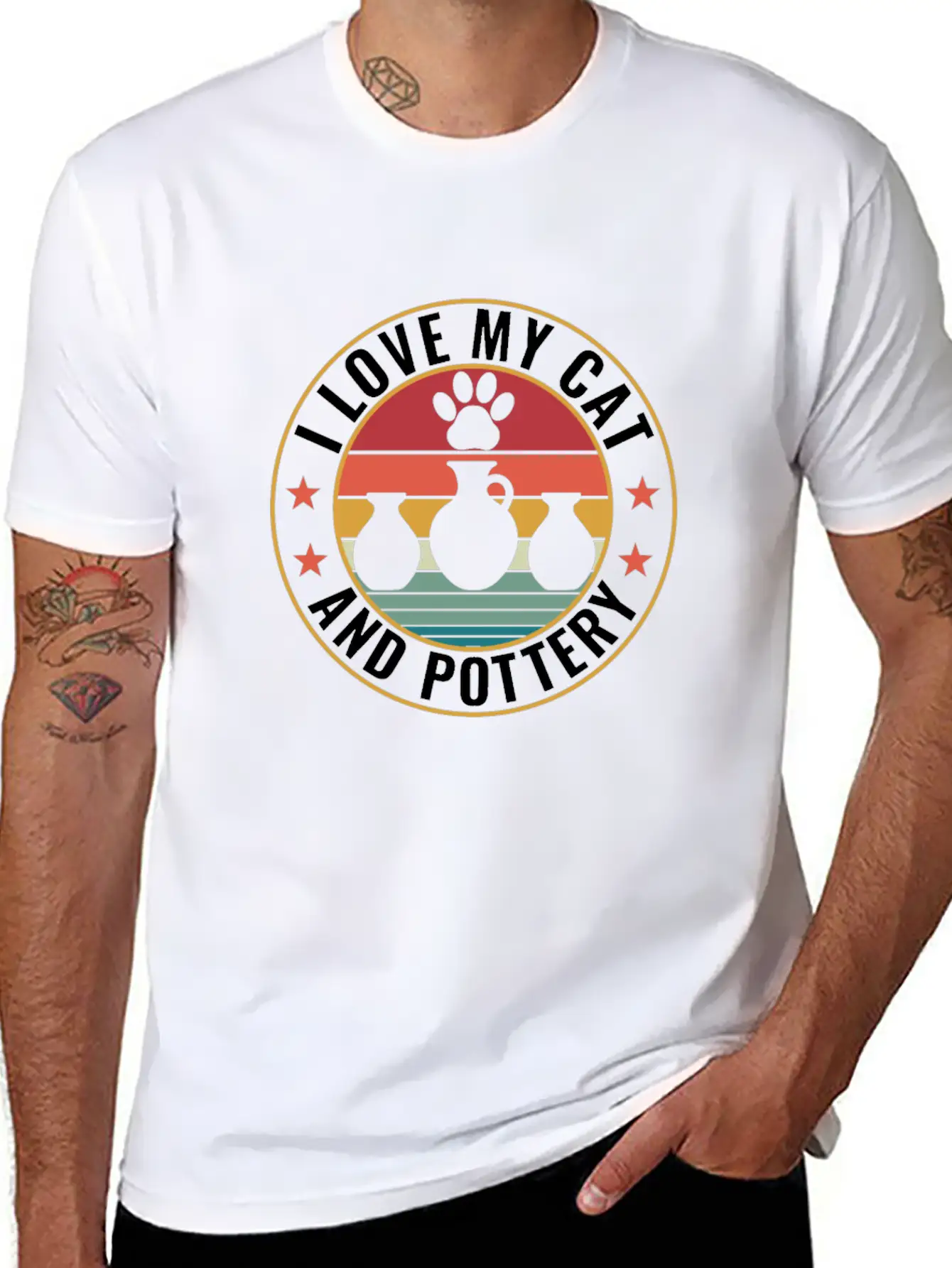 I Love My Cat And Pottery Funny Clay Potter Comfortable Minimalist Graphic Tee – Summer Style Essential