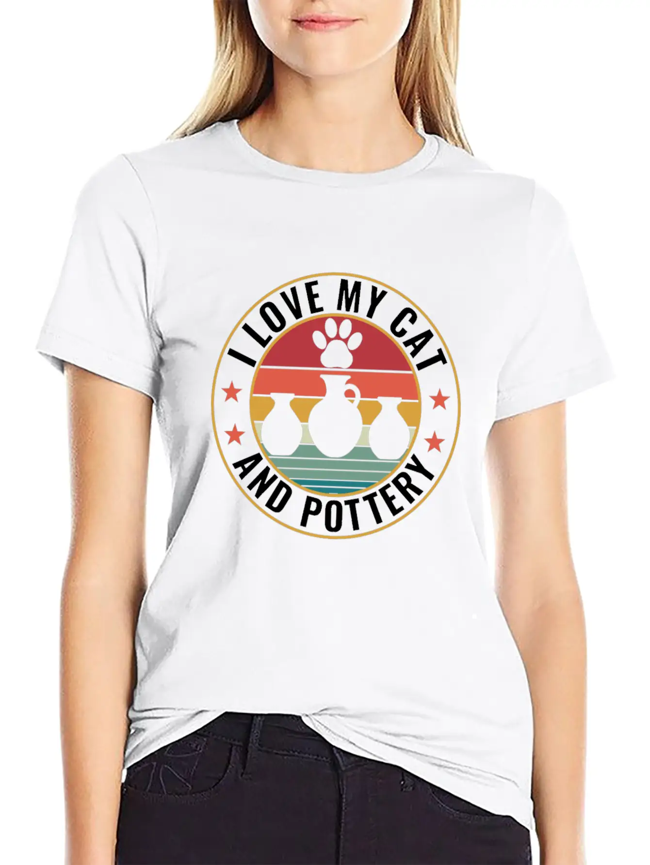 I Love My Cat And Pottery Funny Clay Potter Comfortable Minimalist Graphic Tee – Summer Style Essential