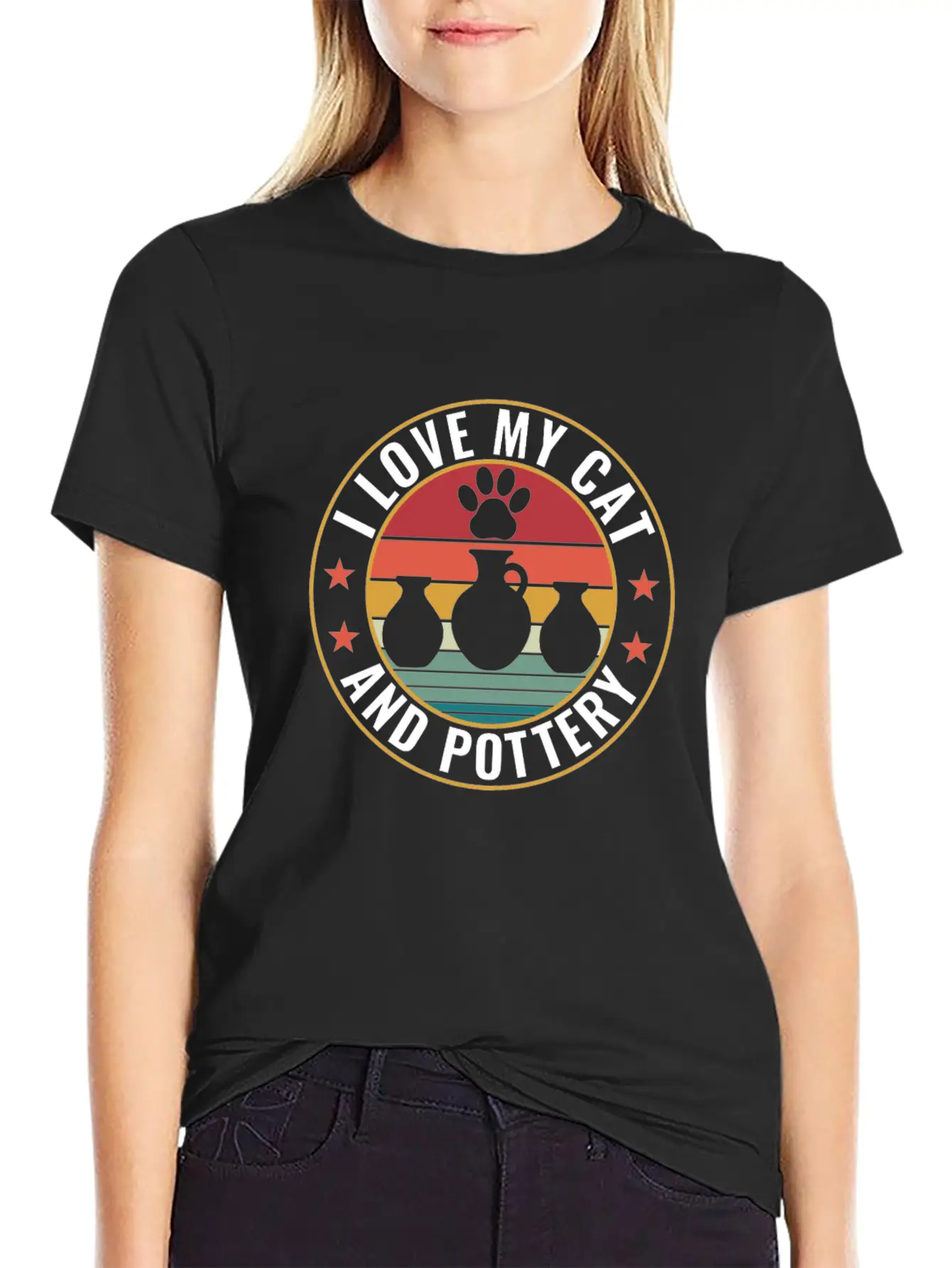 I Love My Cat And Pottery Funny Clay Potter Comfortable Minimalist Graphic Tee – Summer Style Essential