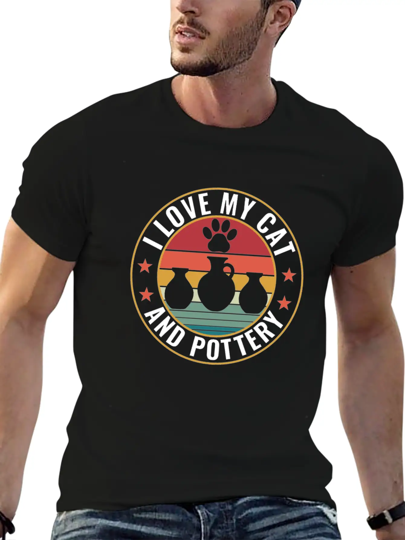 I Love My Cat And Pottery Funny Clay Potter Comfortable Minimalist Graphic Tee – Summer Style Essential
