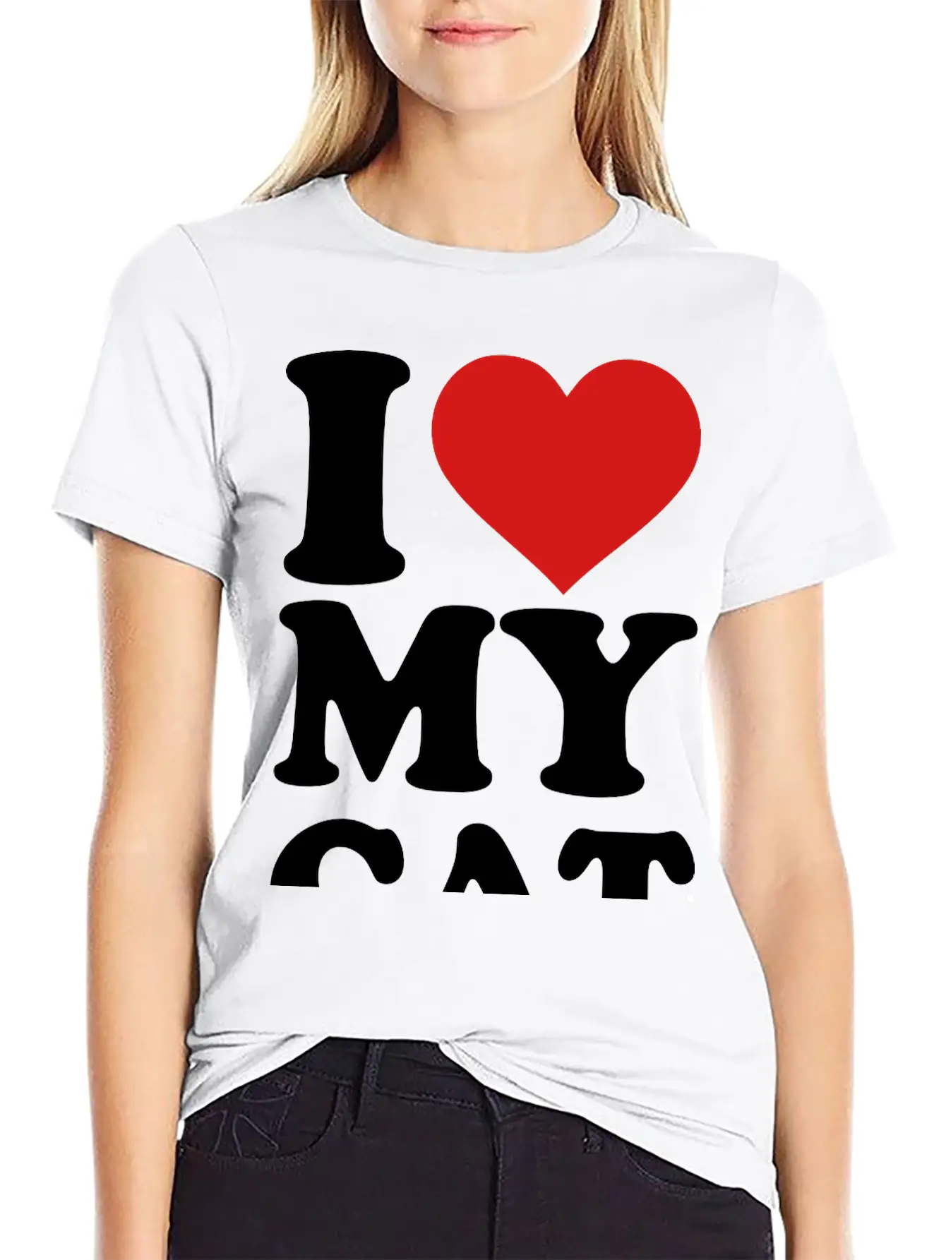 I Love My Cat Stylish Everyday T-Shirt – Unisex Basic Cotton Tee