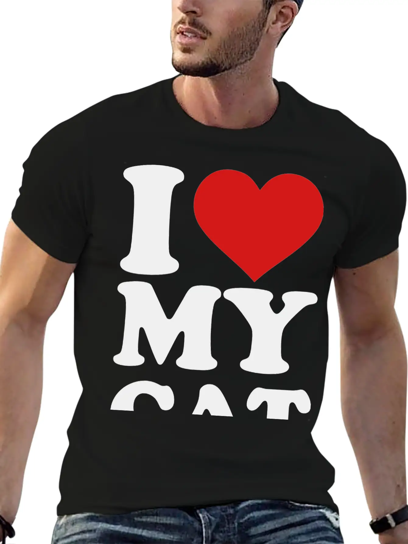I Love My Cat Stylish Everyday T-Shirt – Unisex Basic Cotton Tee