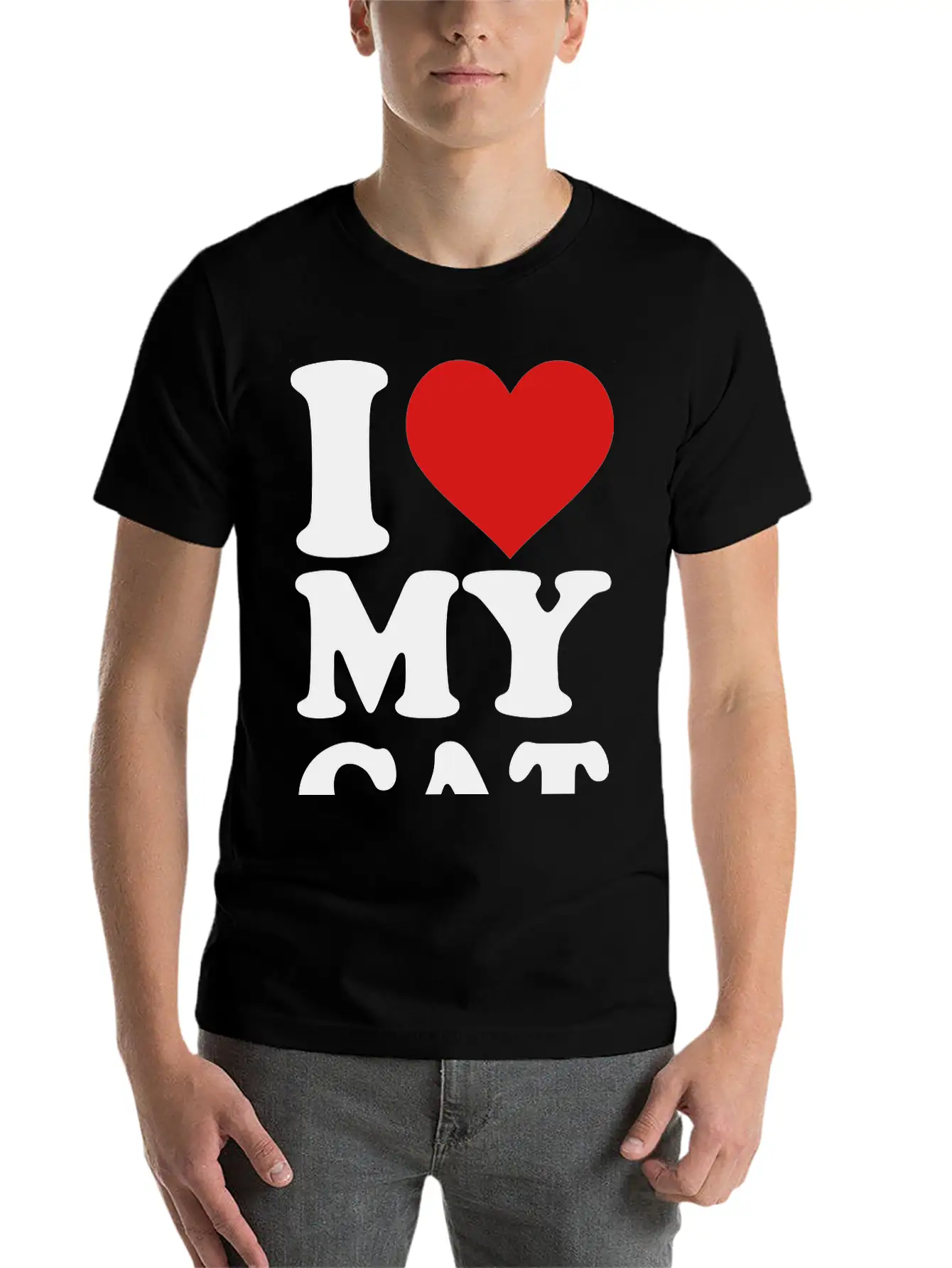 I Love My Cat Stylish Everyday T-Shirt – Unisex Basic Cotton Tee