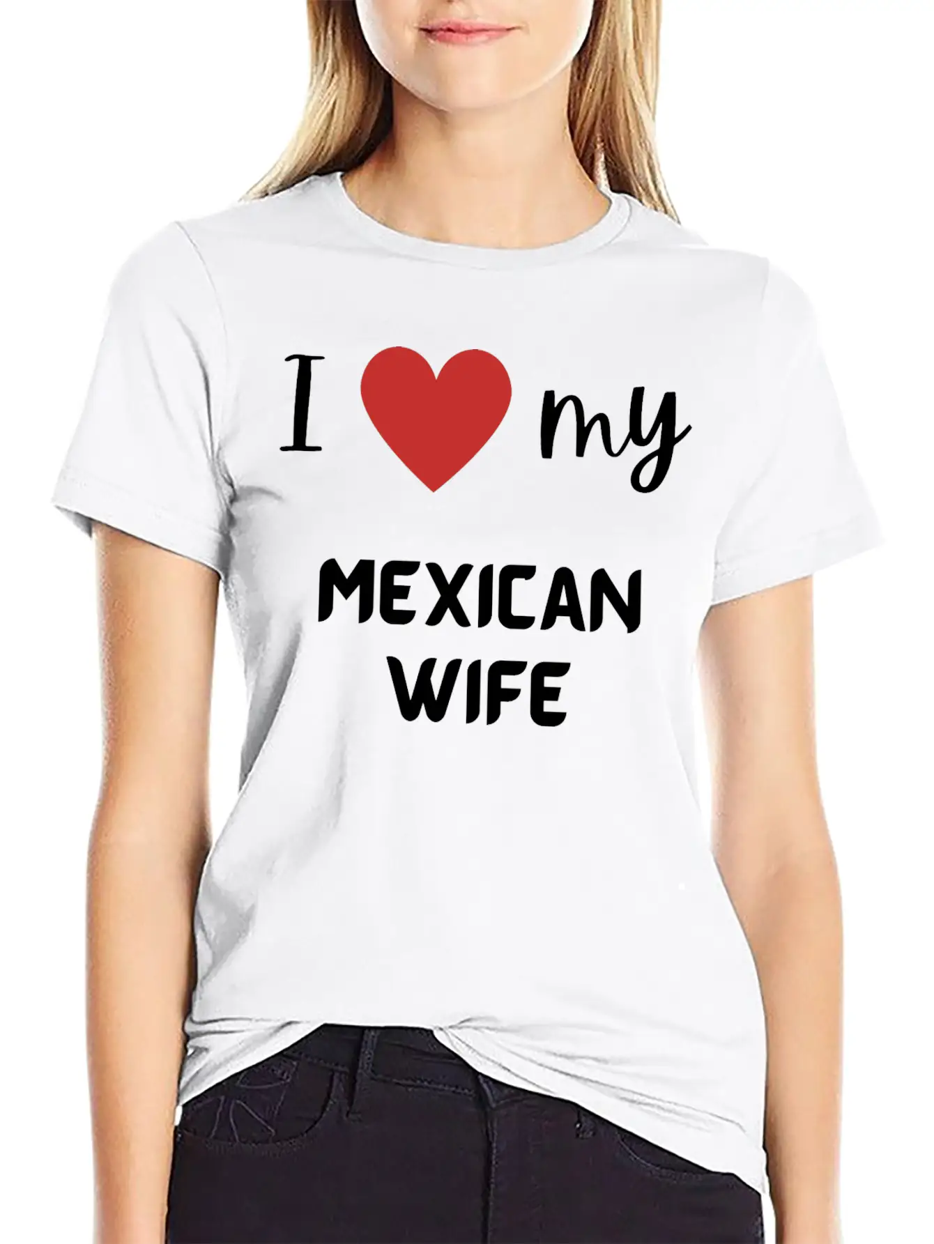 I Love My Mexican Wife Funny Matching Couple Stylish Everyday T-Shirt – Unisex Basic Cotton Tee