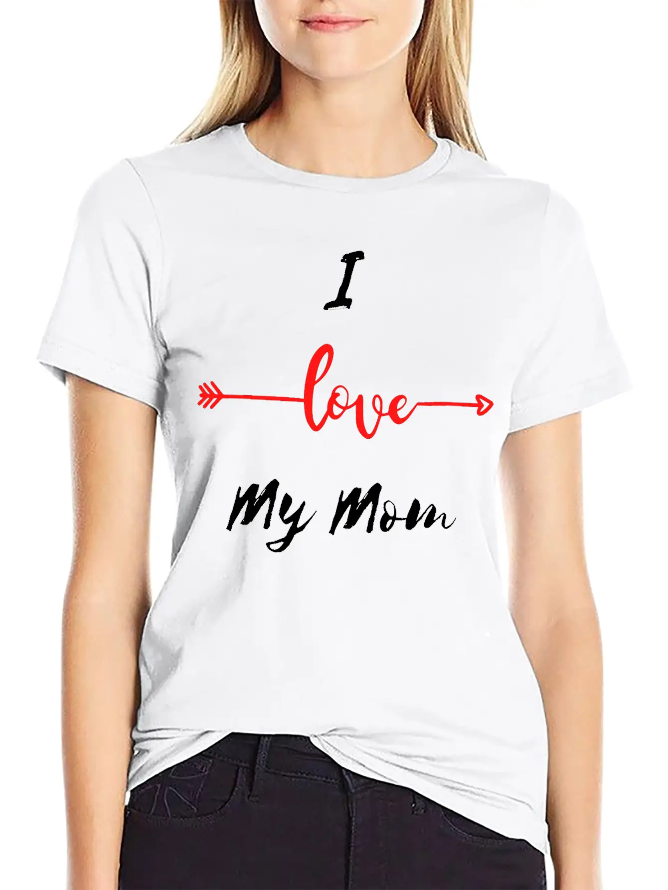 I Love My Mom Comfortable Minimalist Graphic Tee – Summer Style Essential
