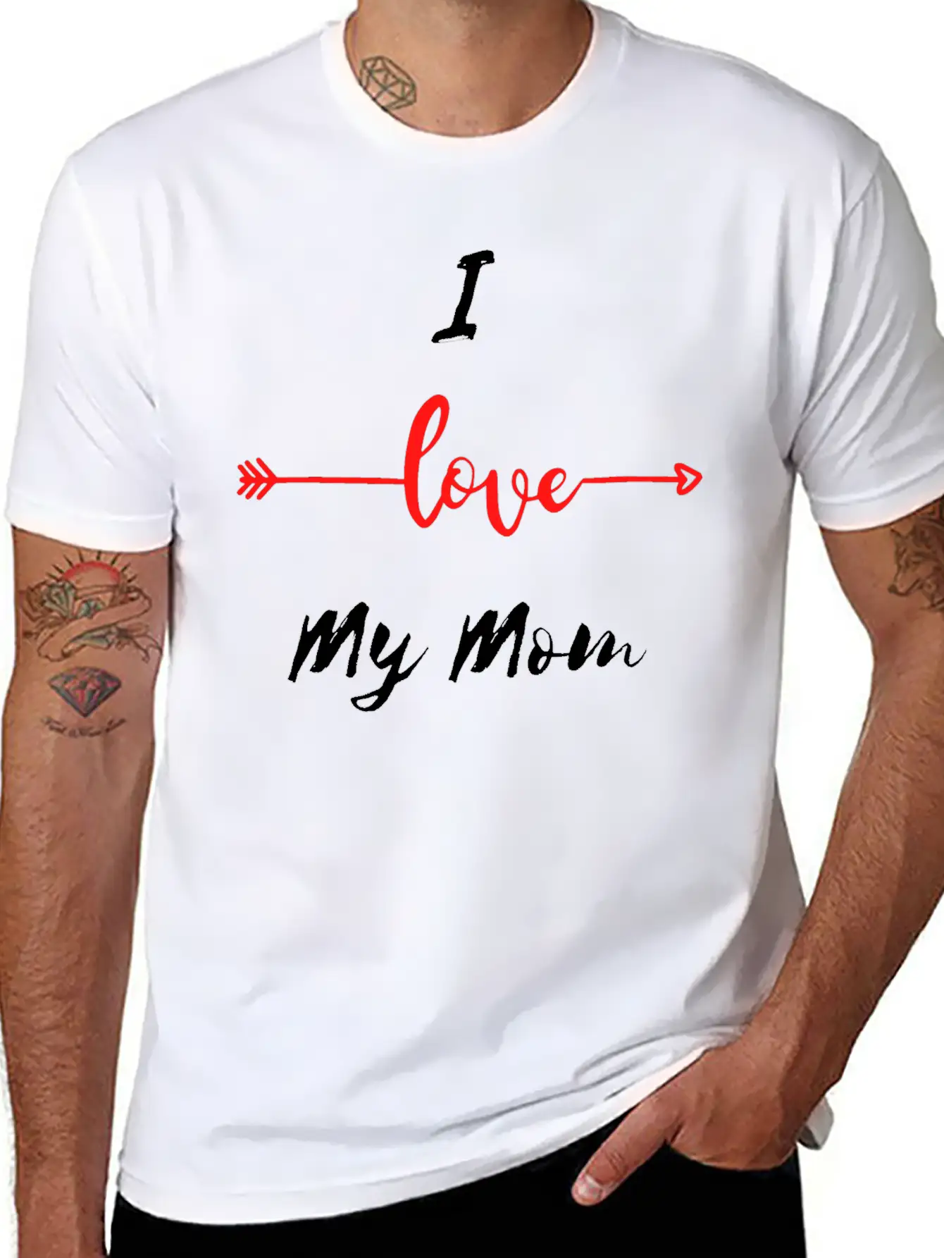 I Love My Mom Comfortable Minimalist Graphic Tee – Summer Style Essential