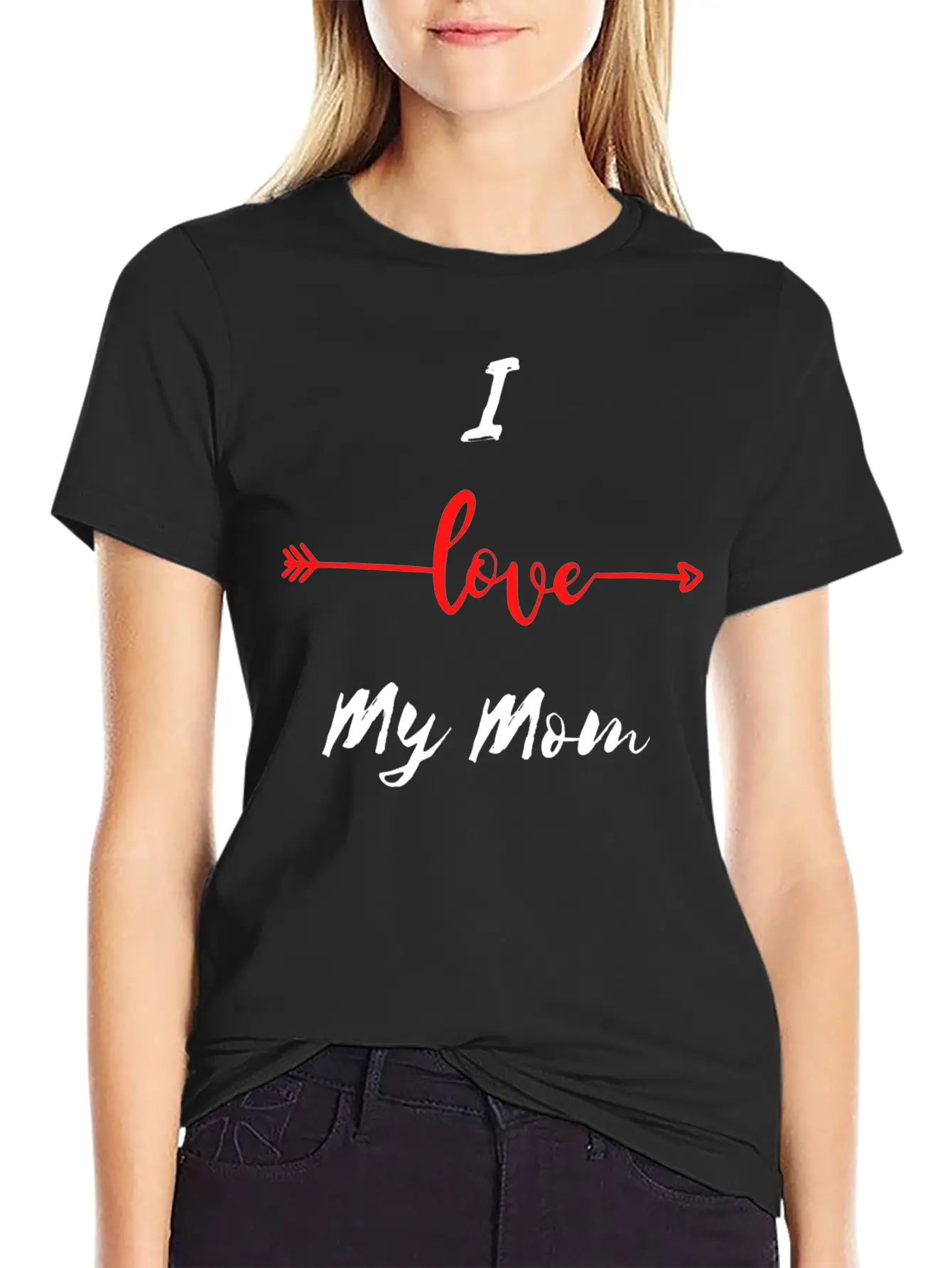 I Love My Mom Comfortable Minimalist Graphic Tee – Summer Style Essential