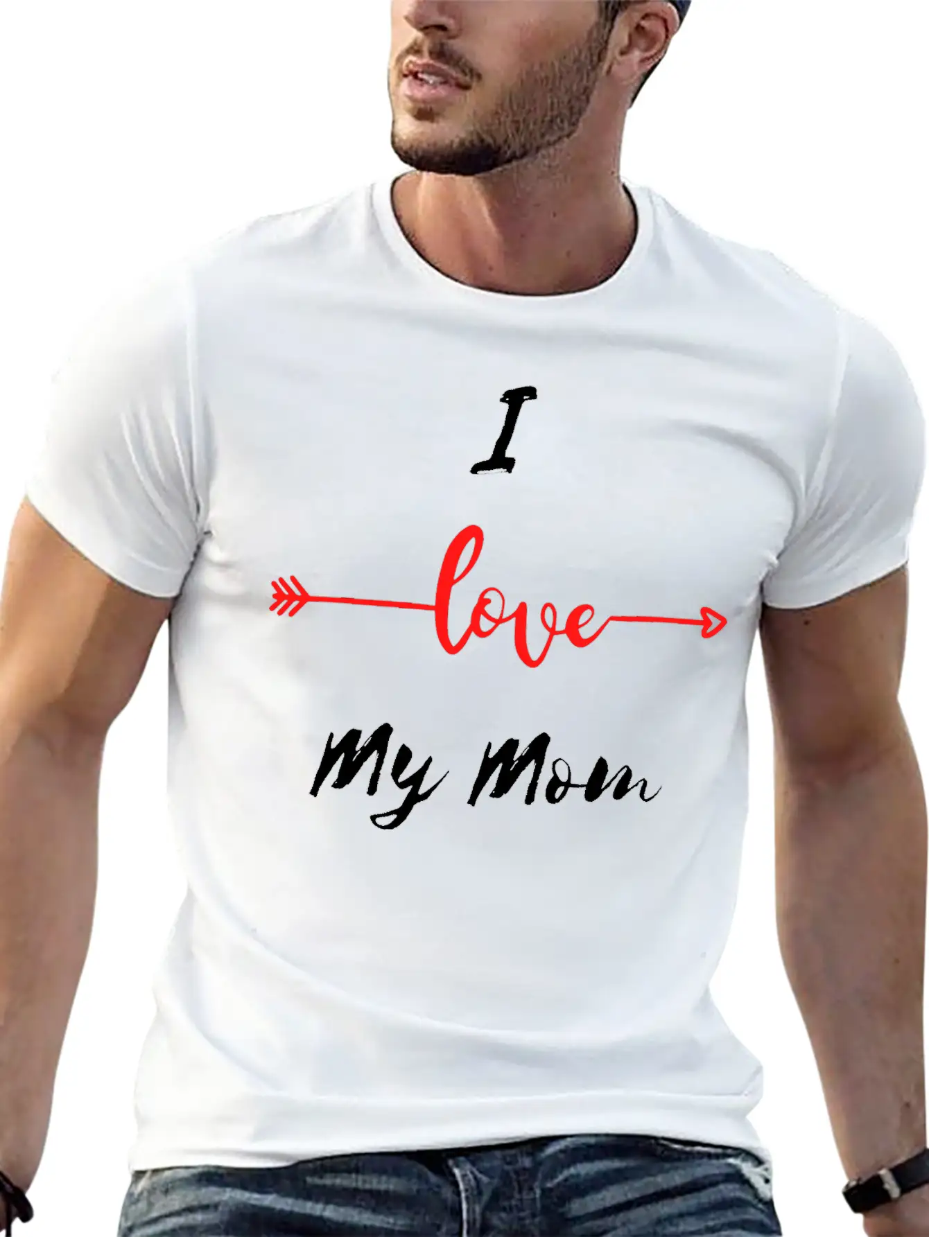 I Love My Mom Comfortable Minimalist Graphic Tee – Summer Style Essential
