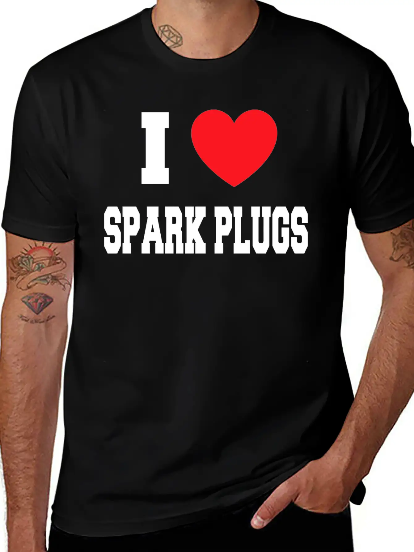 I Love Spark Plugs Unisex Casual T-Shirt – Clean Design For Daily Comfort