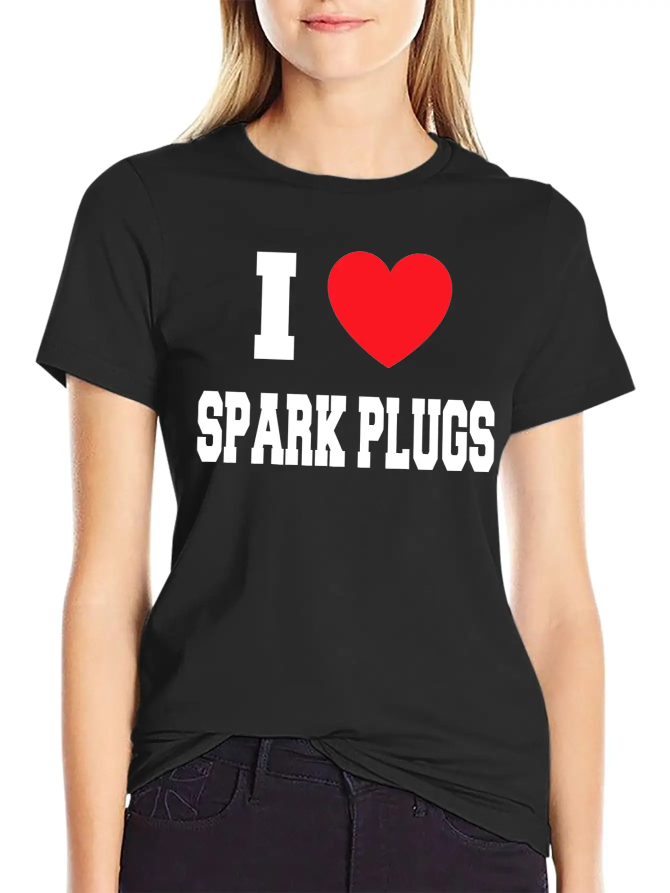 I Love Spark Plugs Unisex Casual T-Shirt – Clean Design For Daily Comfort